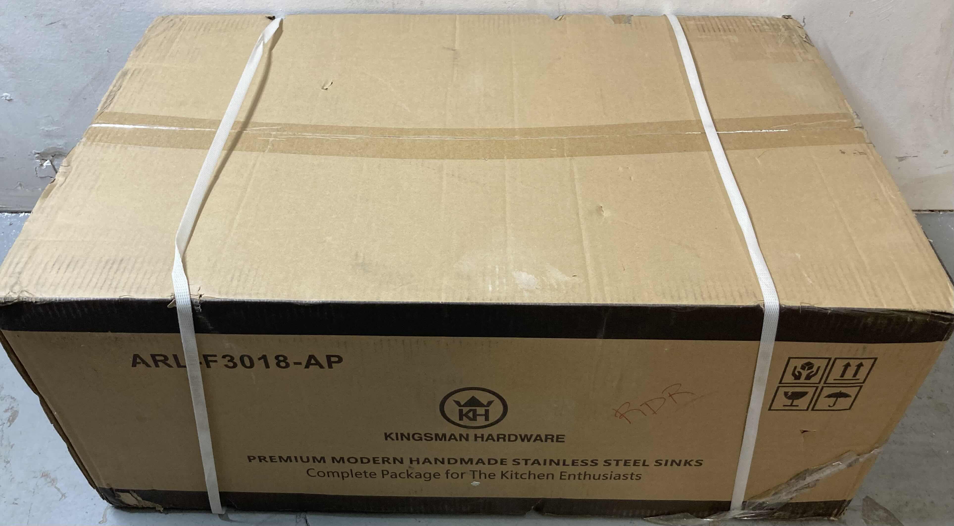 Photo 1 of NEW KINGSMAN HARDWARE 30" STAINLESS STEEL 16 GAUGE UNDERMOUNT DEEP SINGLE BOWL KITCHEN SINK COMBO MODEL ARL-F3018-AP