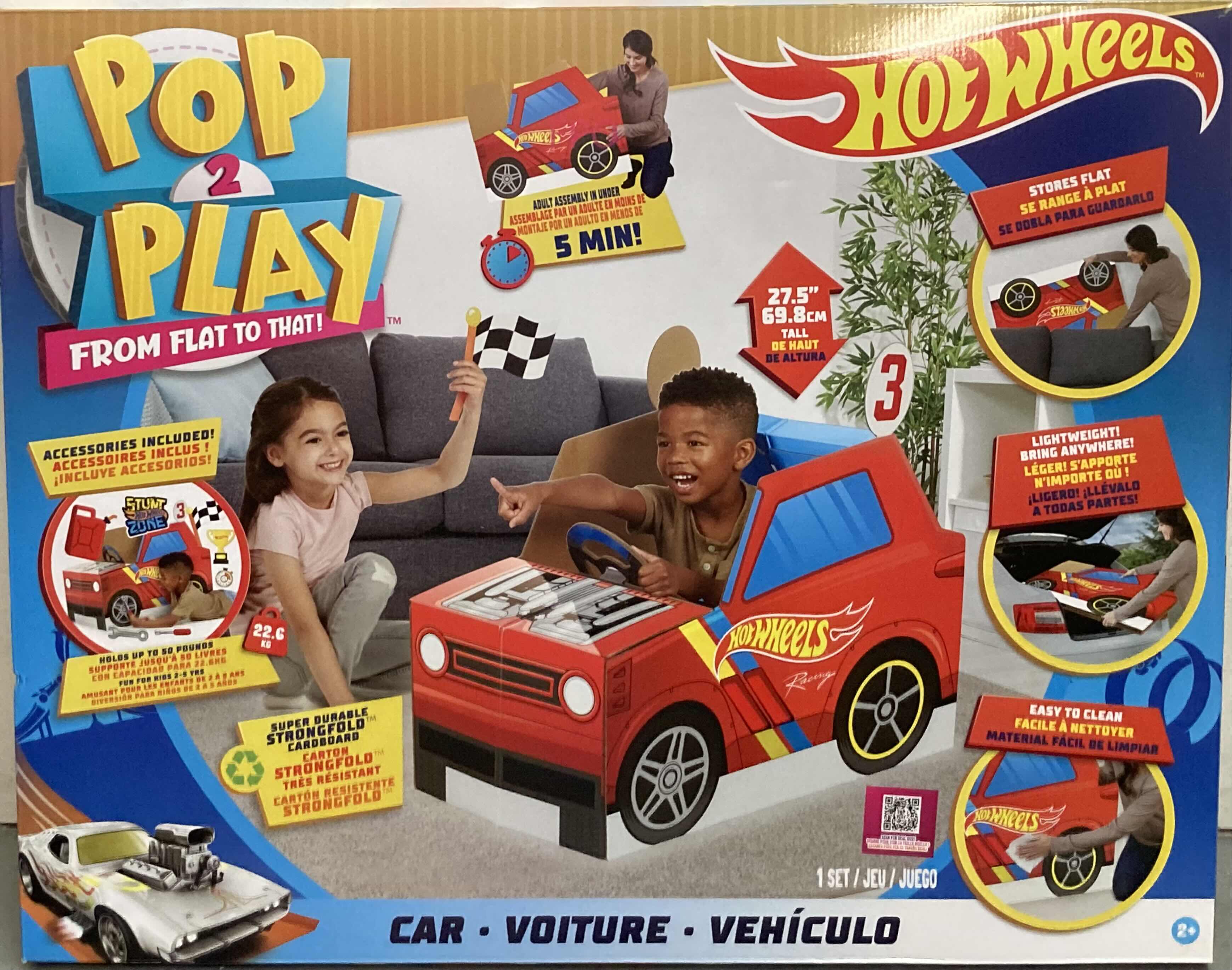Photo 1 of NEW HOT WHEELS POP 2 PLAY FROM FLAT THAT CARDBOARD PRINT H27.5"