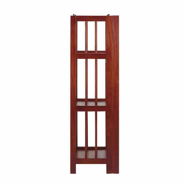 Photo 3 of NEW CASUAL HOME 3 SHELF FOLDING MAHOGANY BOOKCASE 11.5" X 11.5" H38"