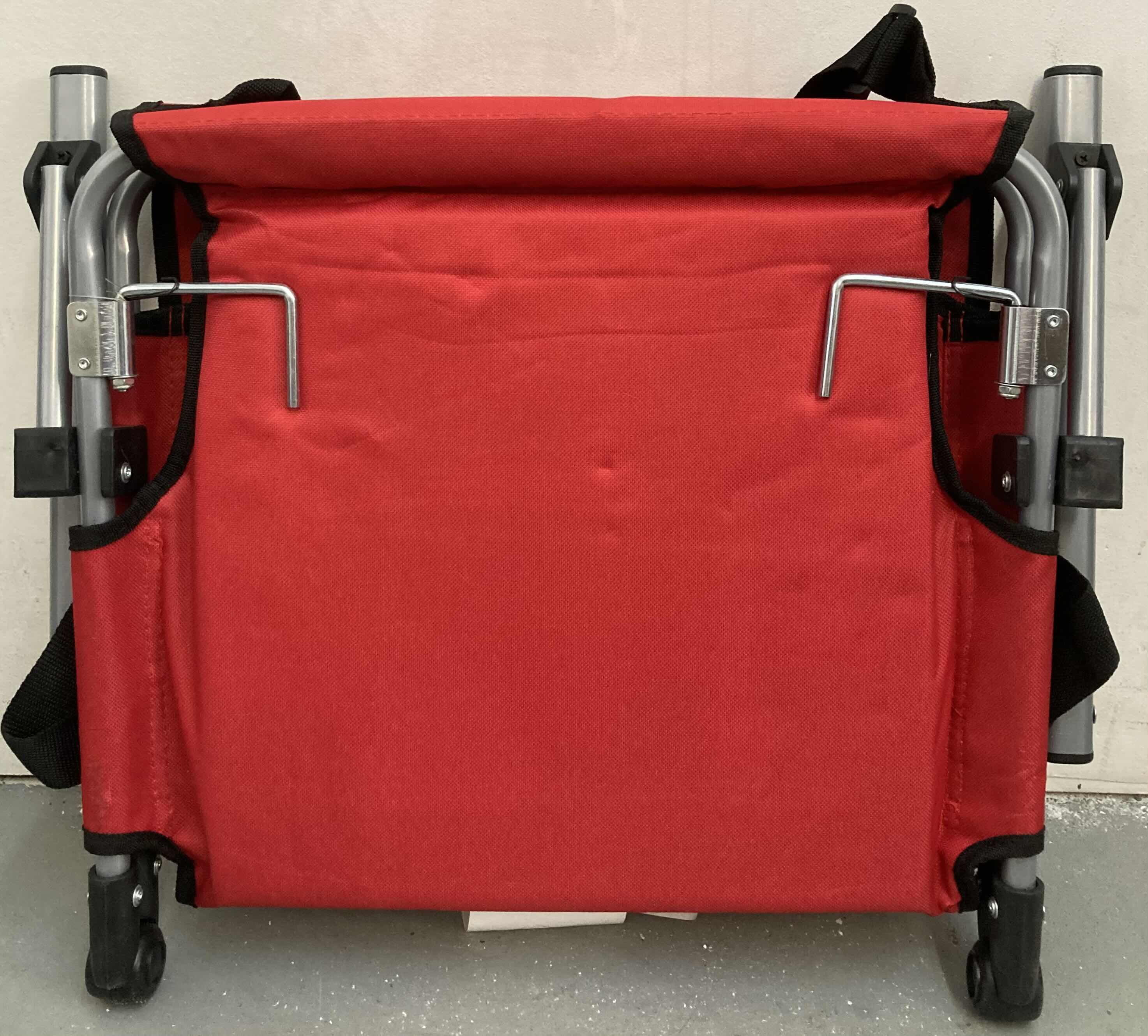 Photo 1 of NEW STANPORT RED/TAN STADIUM CHAIR 21" X 17.5" H17.5"