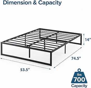 Photo 3 of NEW ZINUS ABEL METAL PLATFORM QUEEN BED FRAME MODEL OLB-QLSP-14F
