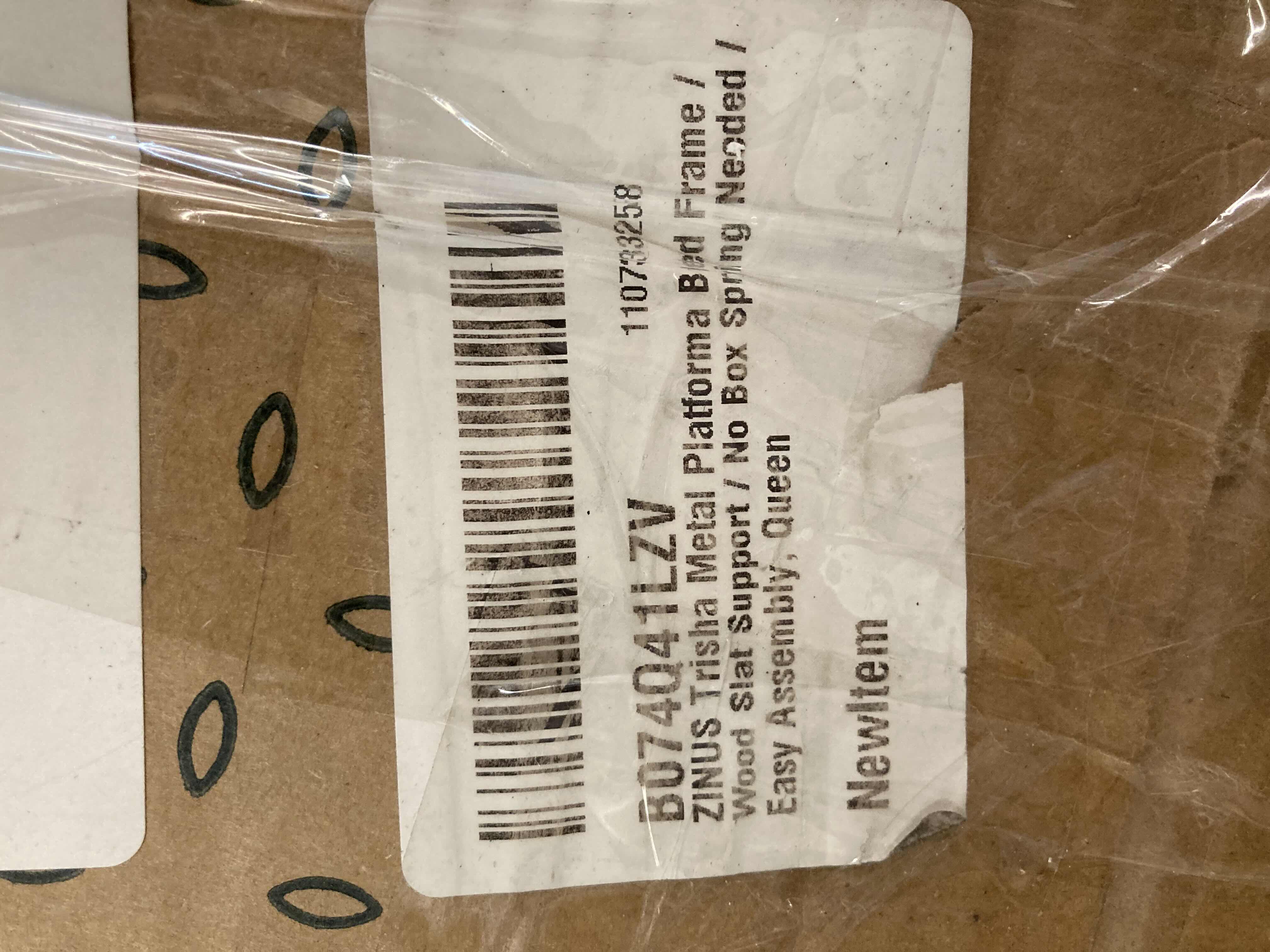 Photo 1 of ZINUS TRISHA METAL PLATFORM QUEEN BED FRAME MODEL B074041LZV