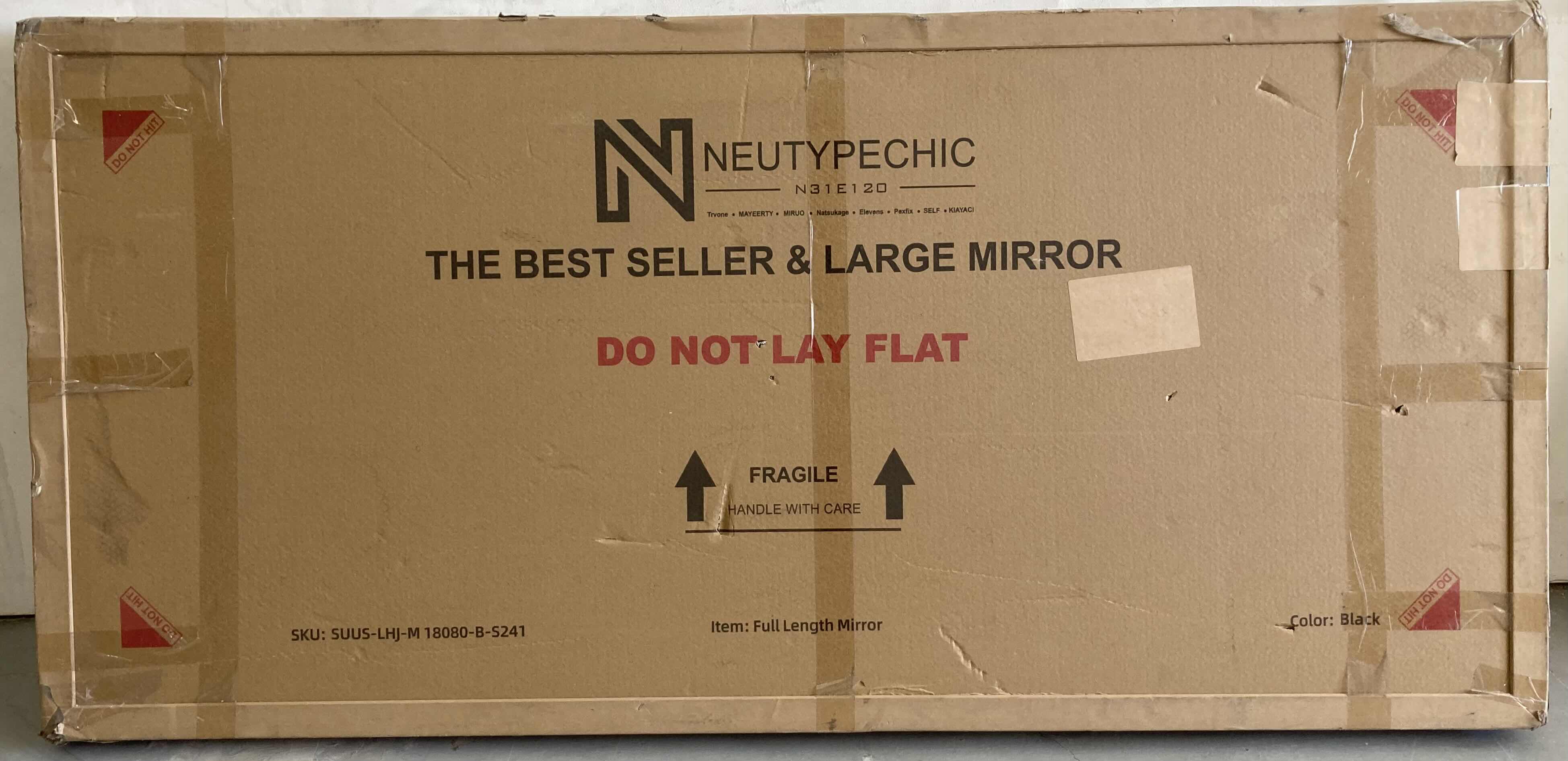 Photo 1 of NEW NEUTYPE FULL LENGTH LARGE LEANING/HANGING/FREE STANDING ALUMINUM FRAMED MIRROR 71” X 32”