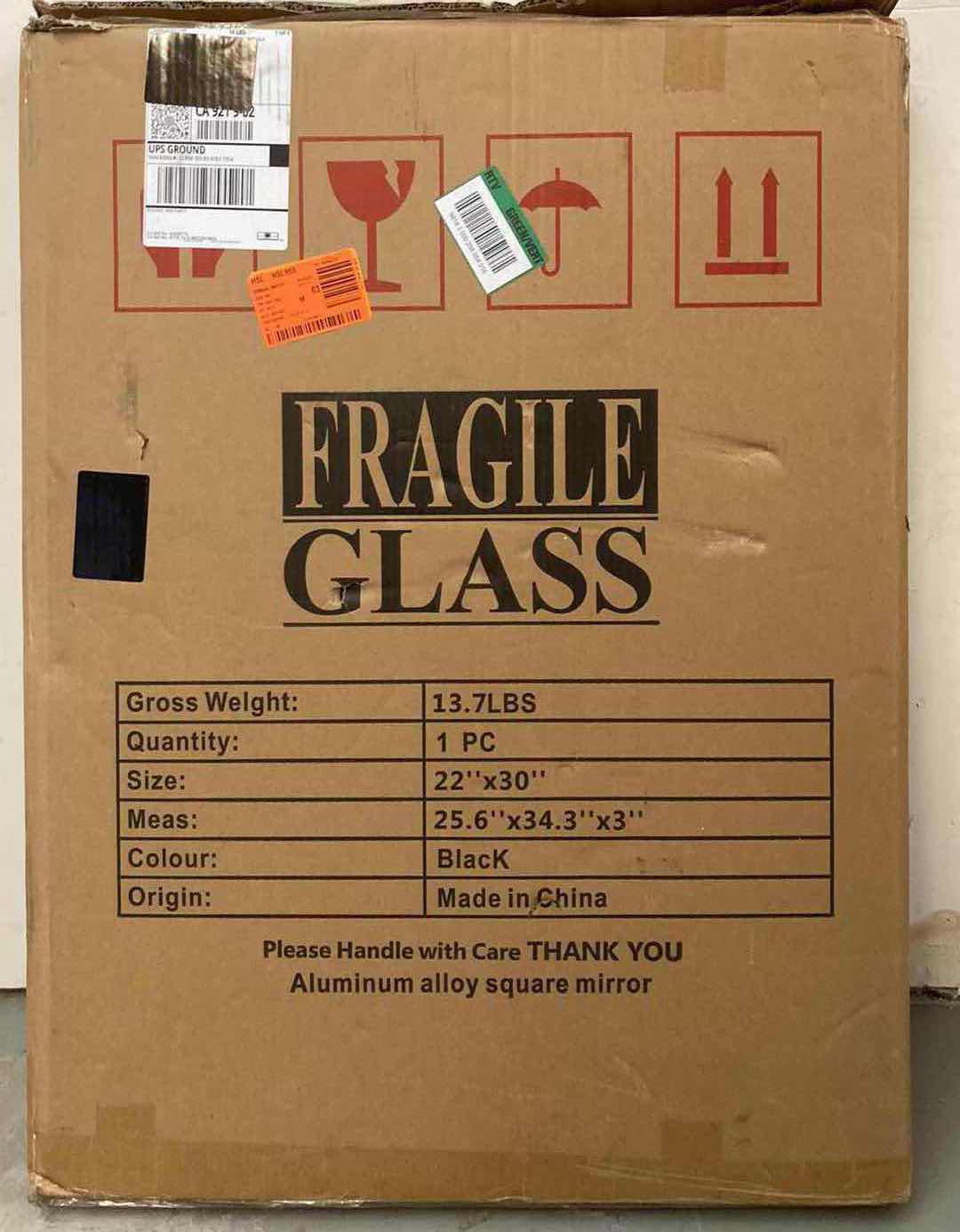 Photo 1 of NEW TA BLACK FRAMED MIRROR 22” X 30”