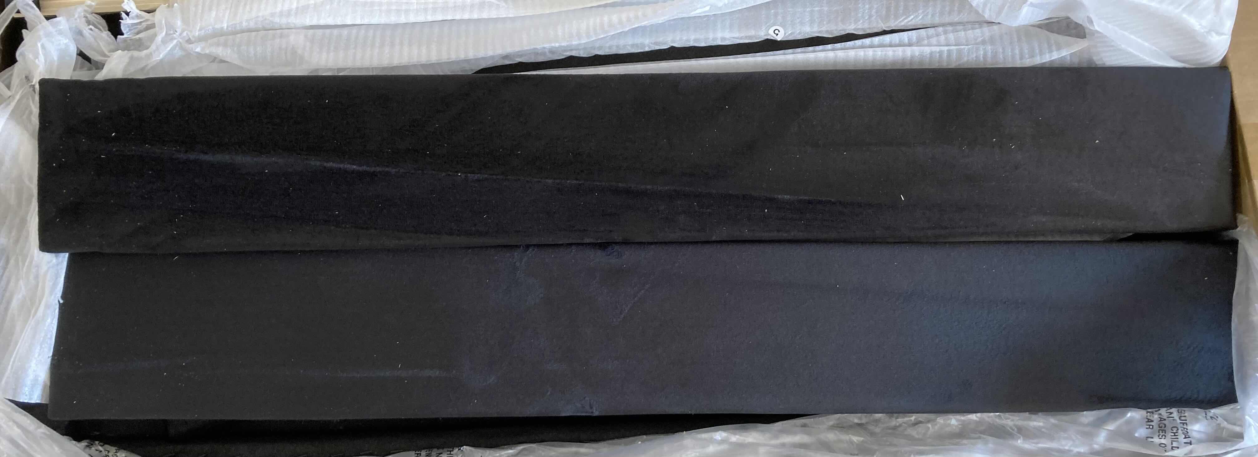 Photo 3 of FULL SIZE BED FRAME W BLACK POLYESTER PANELED HEADBOARD