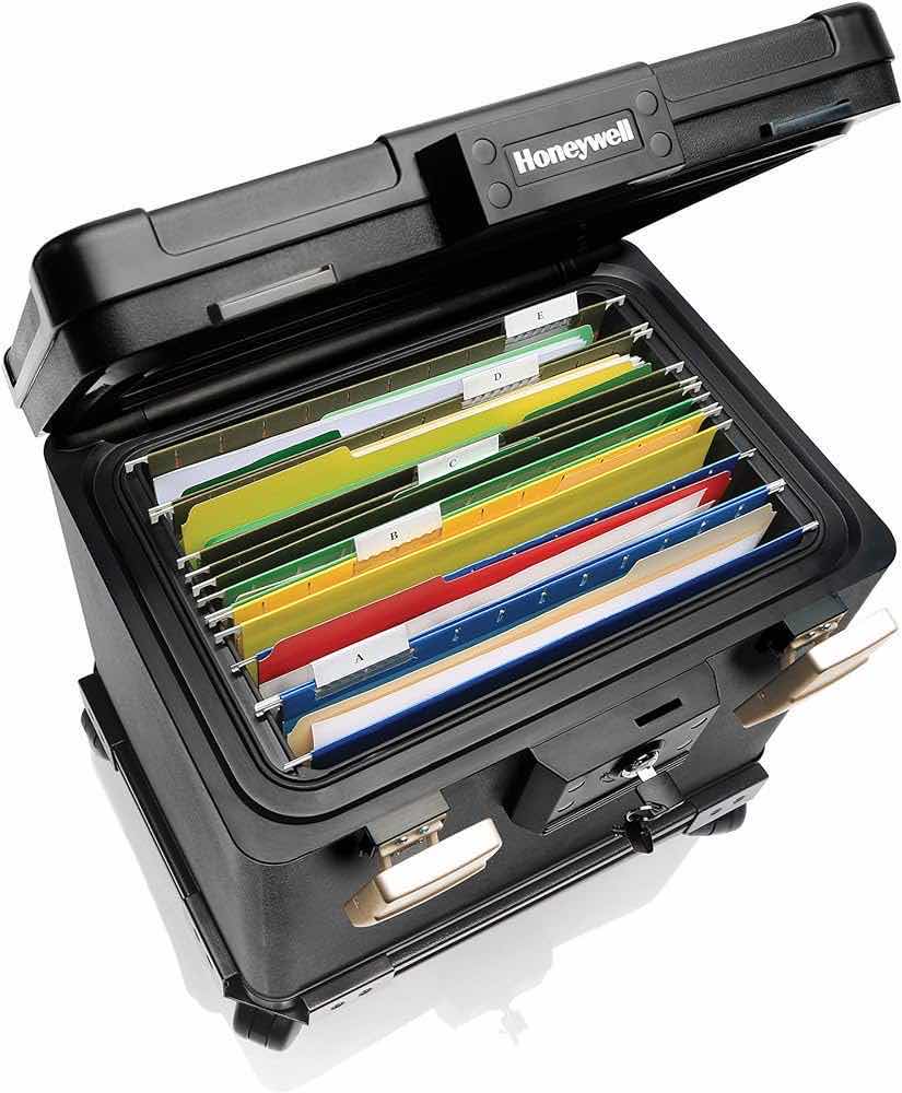 Photo 4 of NEW HONEYWELL FIREPROOF WATERPROOF LETTER SIZE FILE CHEST SAFE MODEL 1106