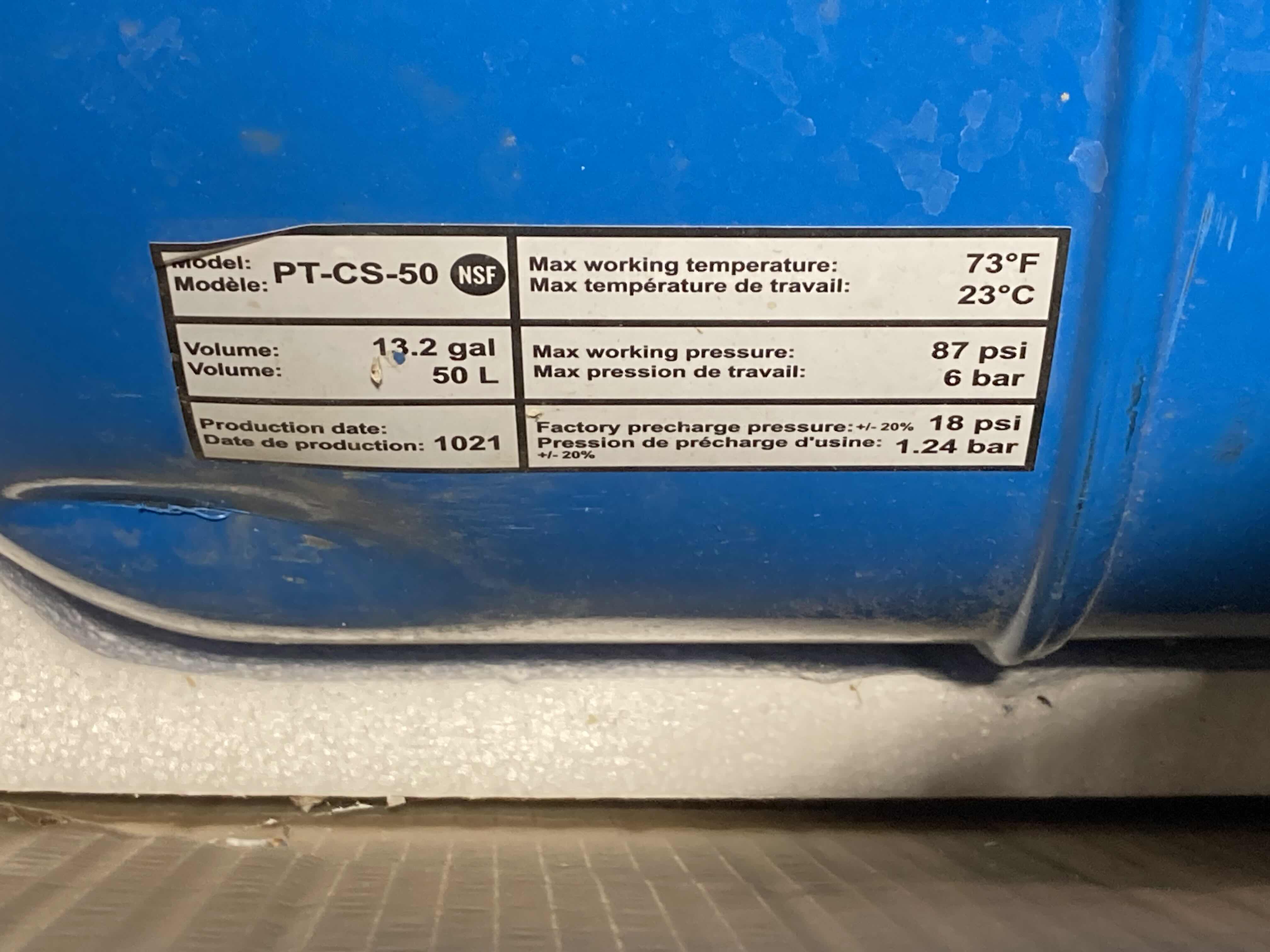 Photo 1 of SUPERIOR PUMP SHALLOW WELL 0.5HP 13.2GAL JET PUMP TANK SYSTEM MODEL 94553