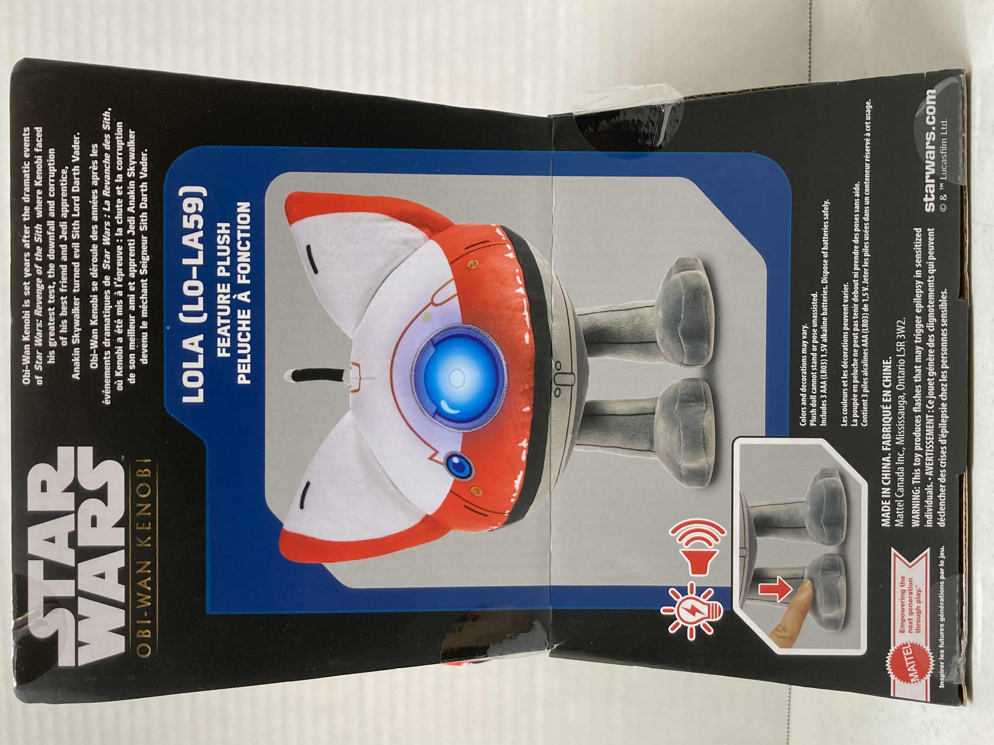 Photo 1 of NEW STARWARS OBI-WAN KENOBI LOLA LO-LA59 FEATURE PLUSHY TOY 8” X 10”