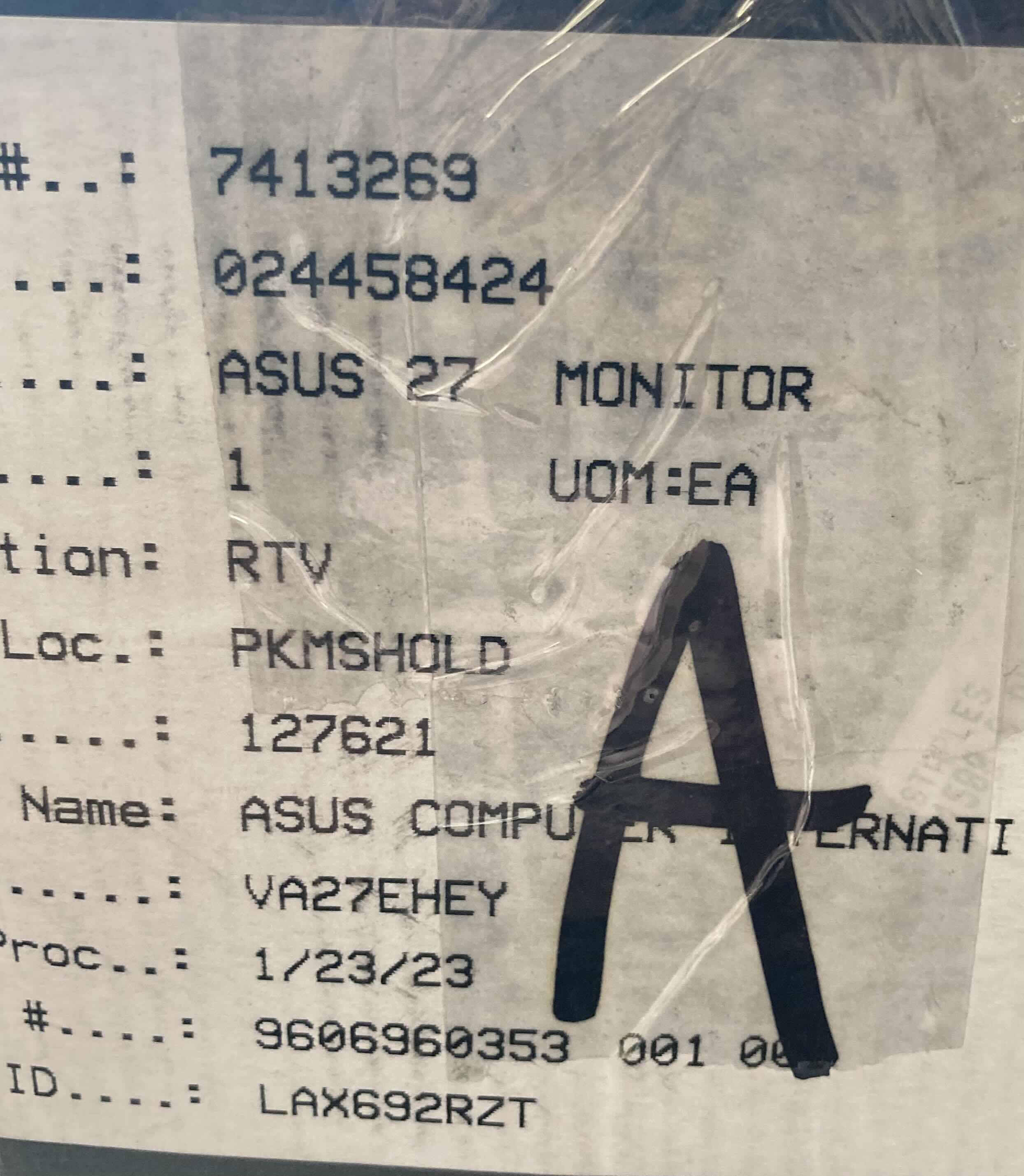 Photo 3 of NEW ASUS 27” VA27E LED GAMING MONITOR 75HZ MODEL VA27EHEY