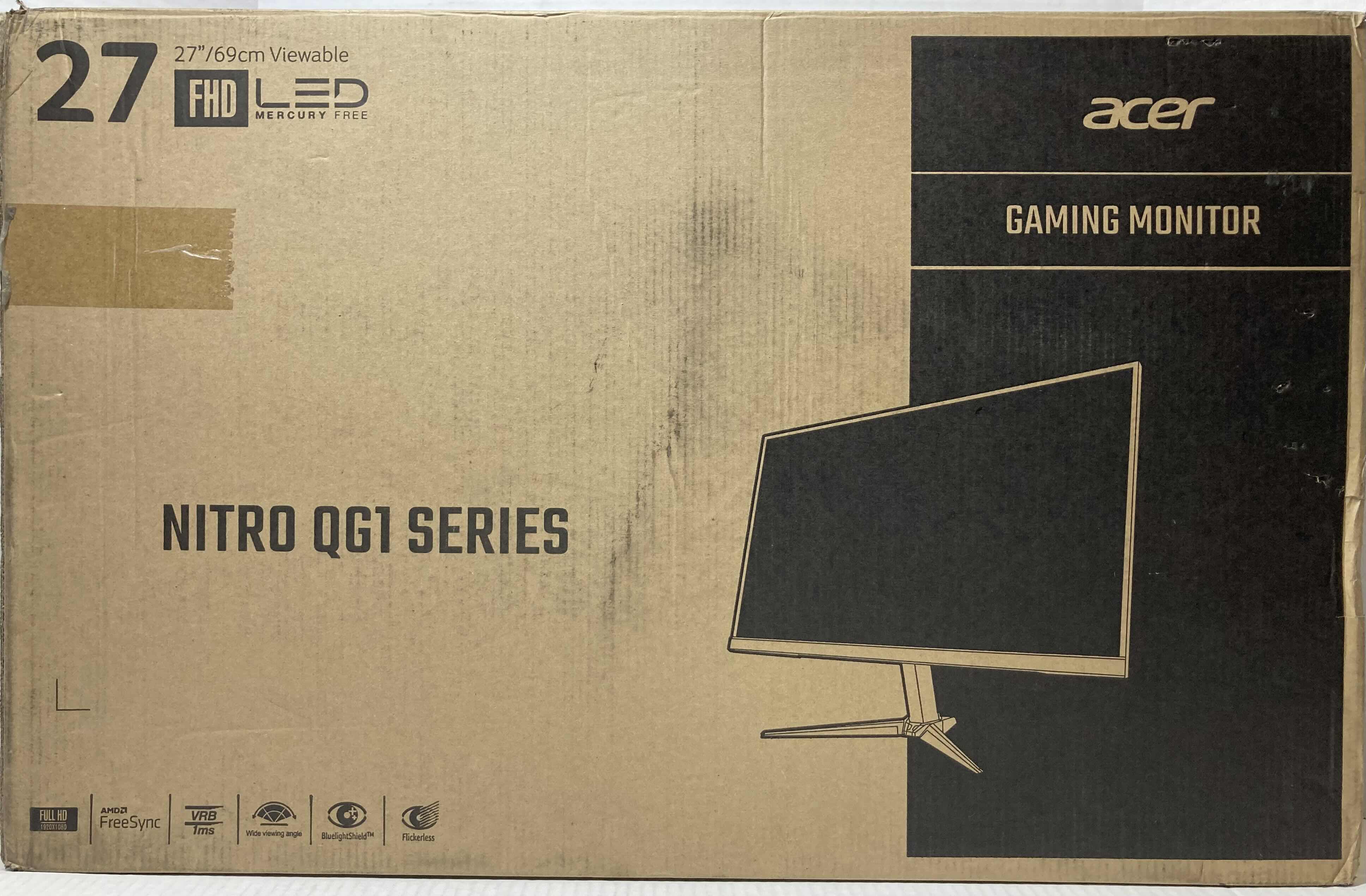 Photo 1 of NEW ACER 27” NITRO QG1 SERIES LED GAMING MONITOR FHD MODEL QG271