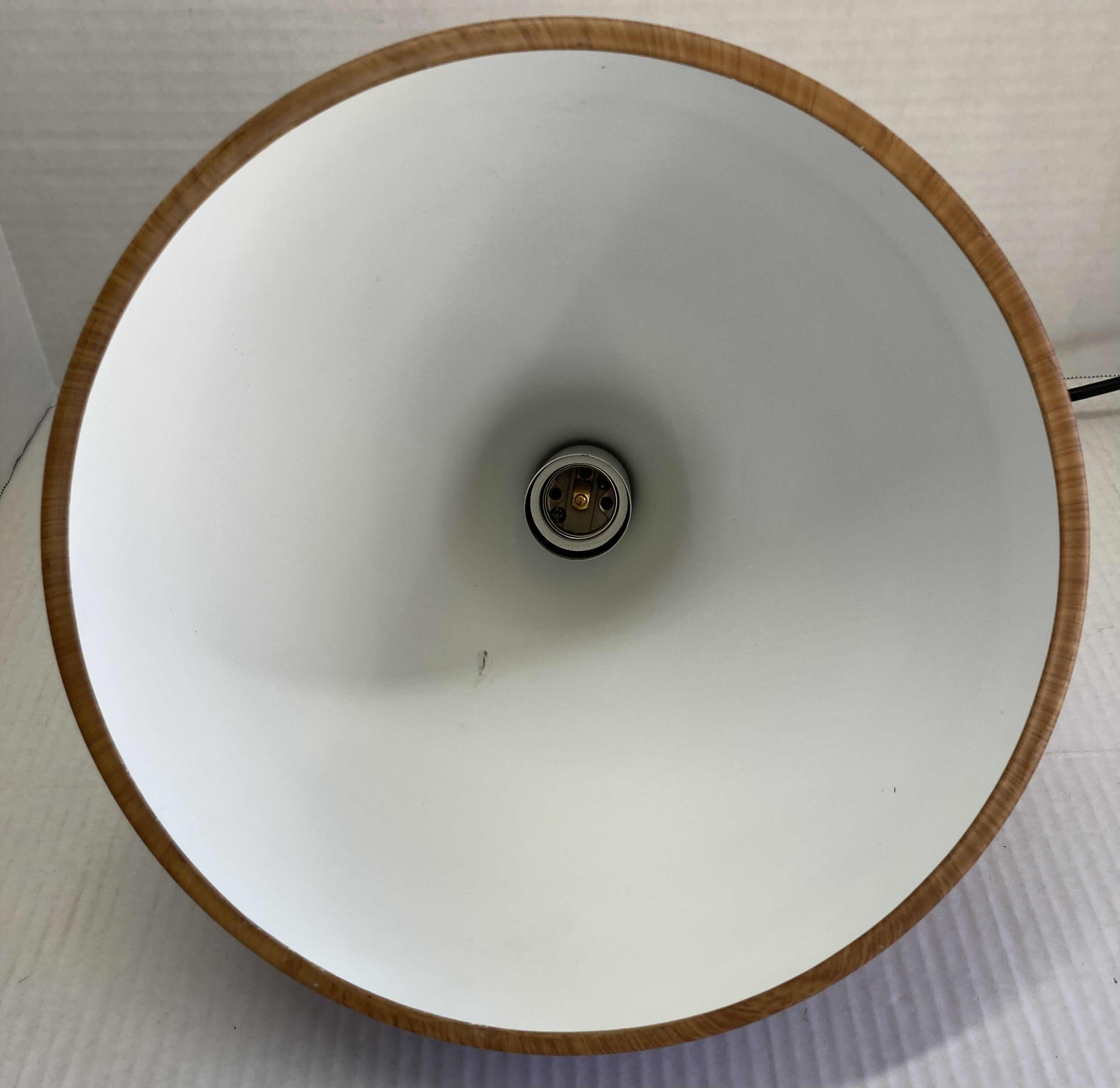 Photo 1 of DESIGNERS FOUNTAIN HANA ROBUSTA WOOD FINISH METAL SHADE MINI PENDANT LIGHT MODEL 3546-319