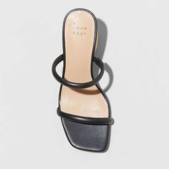 Photo 1 of NEW A NEW DAY MILEY BLACK OPEN TOE HEELS WOMENS SIZE 10