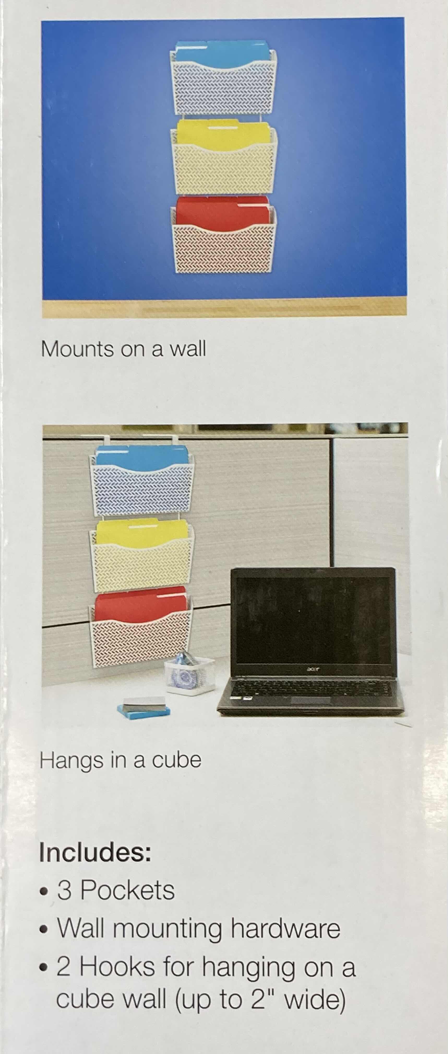 Photo 1 of NEW STAPLES 3 POCKET VERTICAL WALL FILE STORAGE