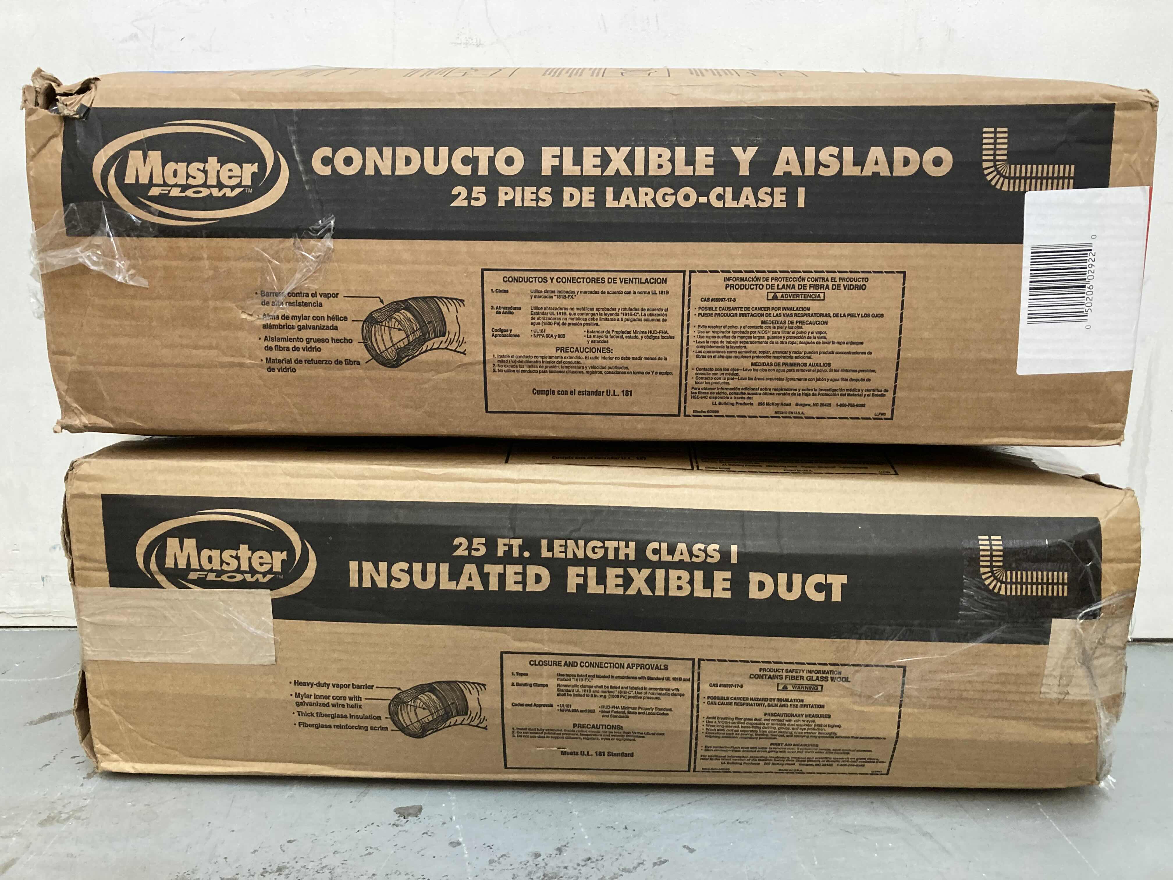 Photo 1 of NEW MASTER FLOW INSULATED FLEXIBLE DUCT 6" X 25’ (2)