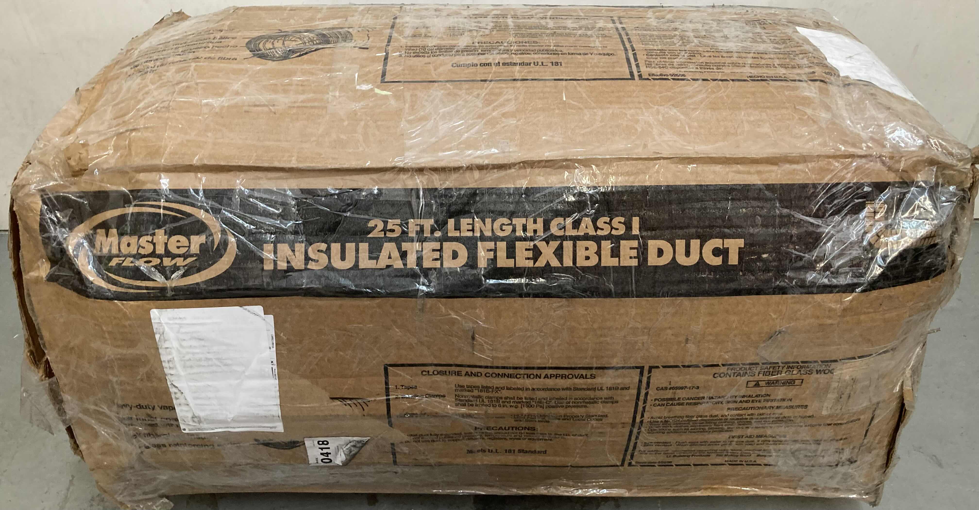 Photo 1 of NEW MASTER FLOW INSULATED FLEXIBLE DUCT 14" X 25’