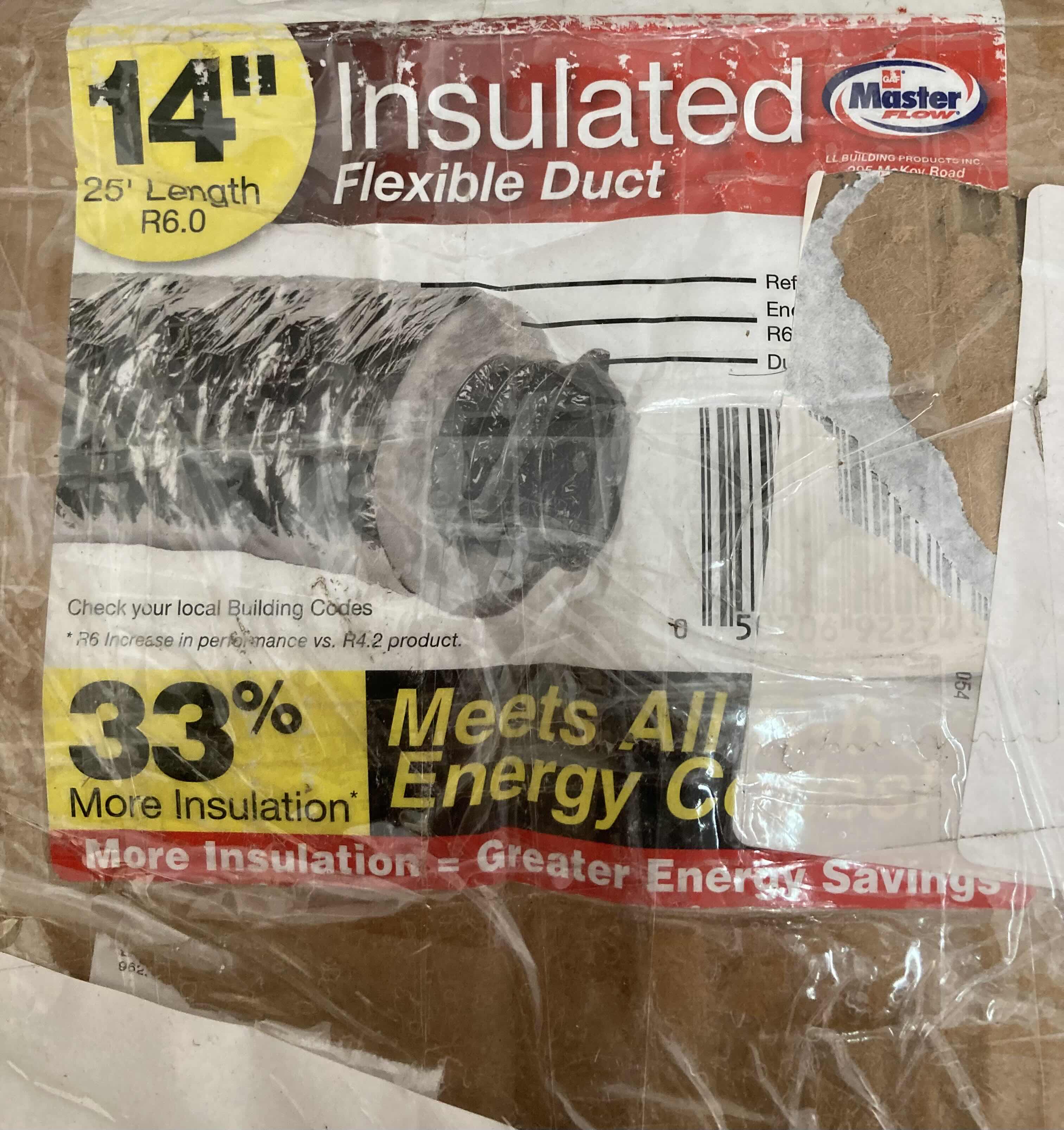 Photo 1 of NEW MASTER FLOW INSULATED FLEXIBLE DUCT 14" X 25’