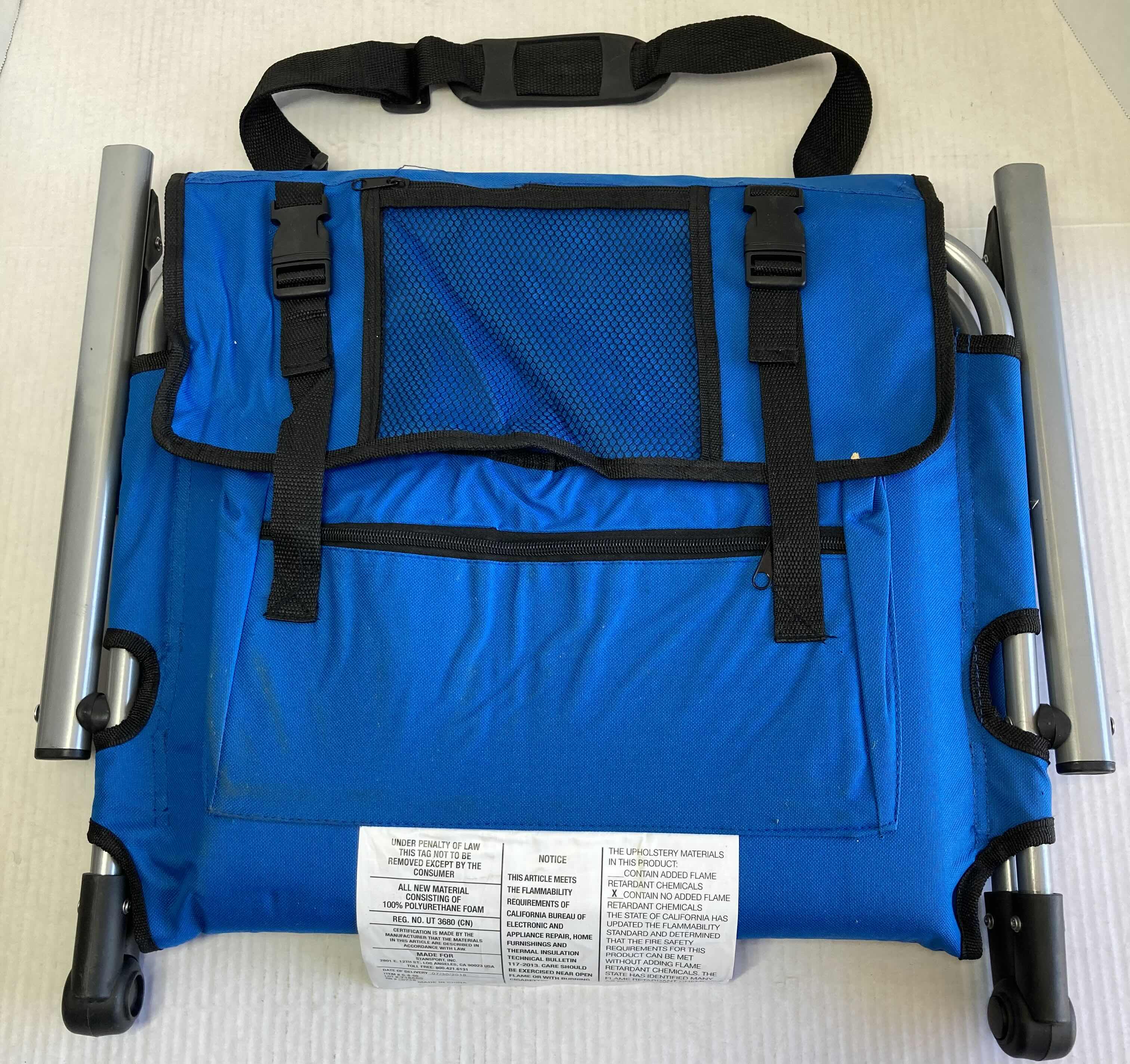 Photo 1 of NEW STANPORT BLUE/GREY STADIUM CHAIR 21" X 17.5" H17.5"