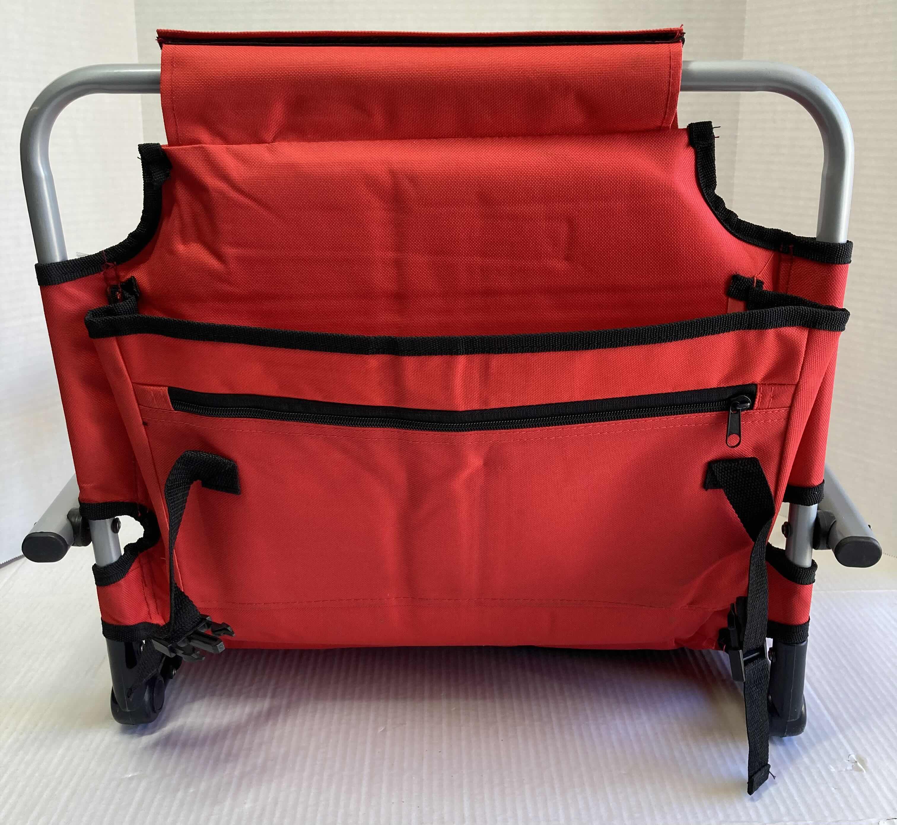 View 3 of NEW STANPORT RED/TAN STADIUM CHAIR 21" X 17.5" H17.5"