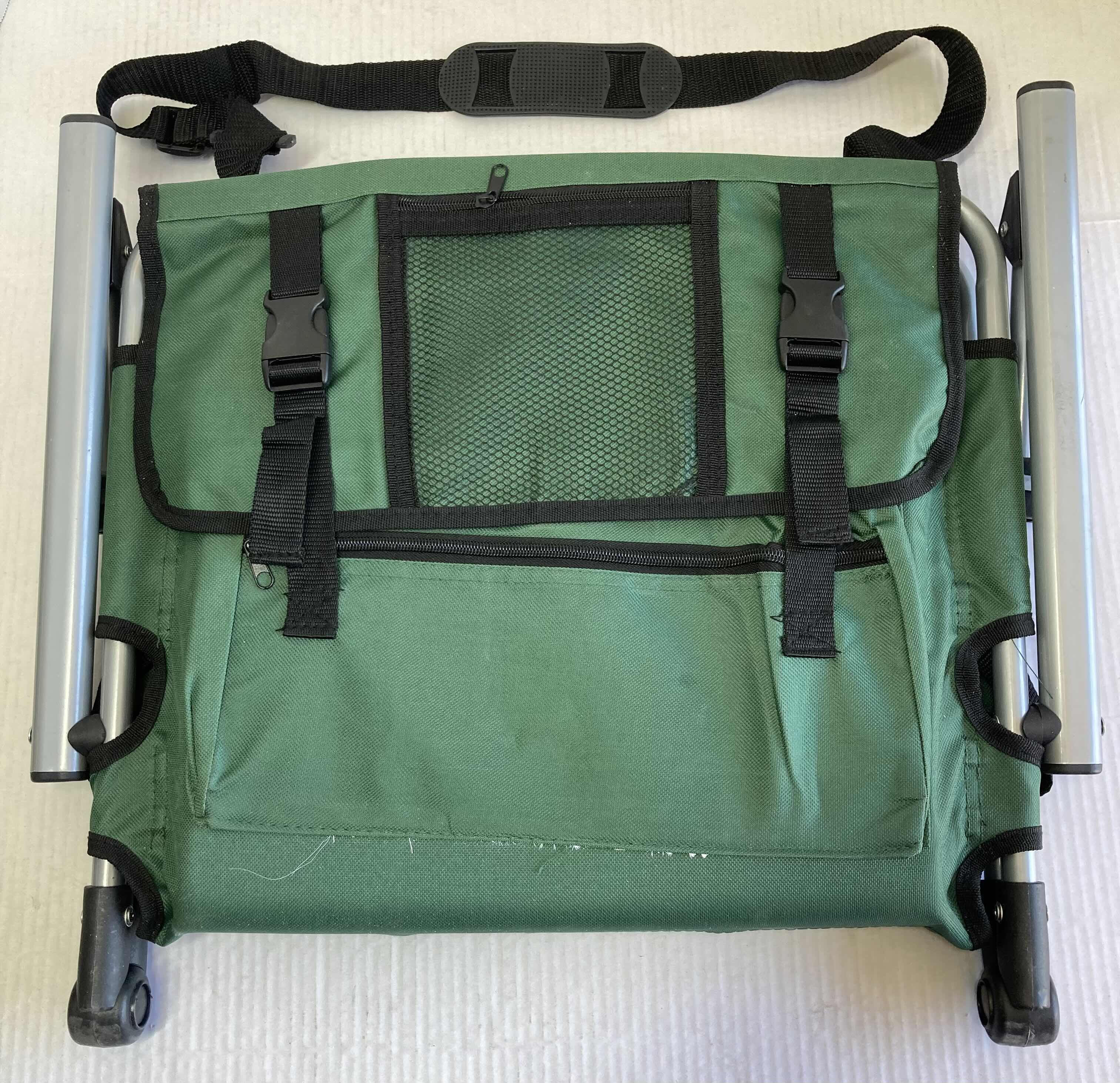 View 4 of NEW STANPORT GREEN/GREY STADIUM CHAIR 21" X 17.5" H17.5"