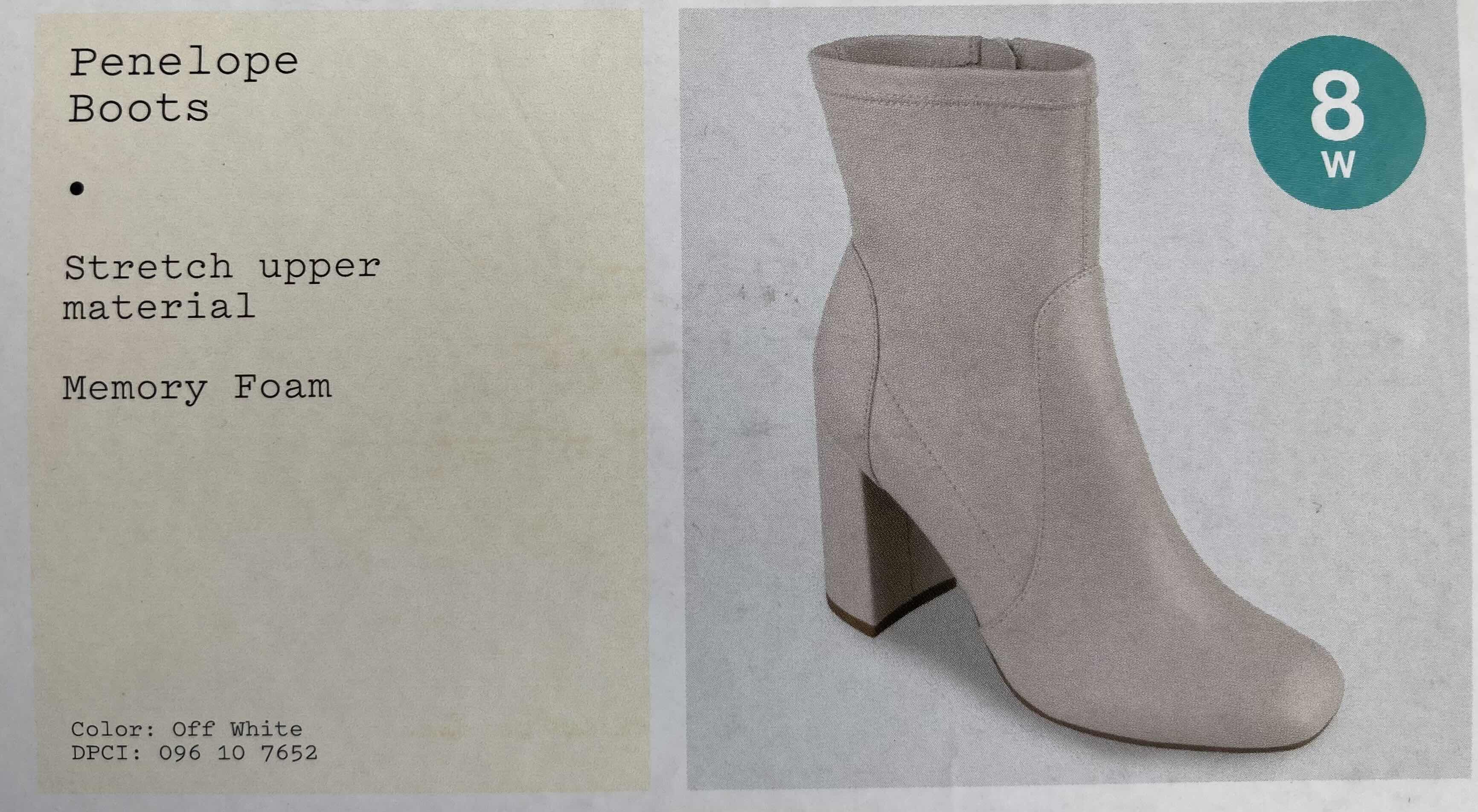 Photo 1 of NEW A NEW DAY PENELOPE MEMORY FOAM OFF-WHITE ZIP UP BOOTS WOMENS SIZE 8