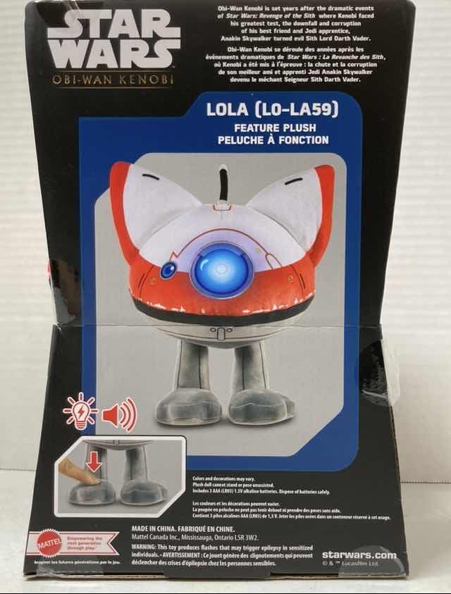 Photo 1 of NEW STAR WARS LIGHT UP OBI-WAN KENOBI LOLA DROID PLUSHY TOY