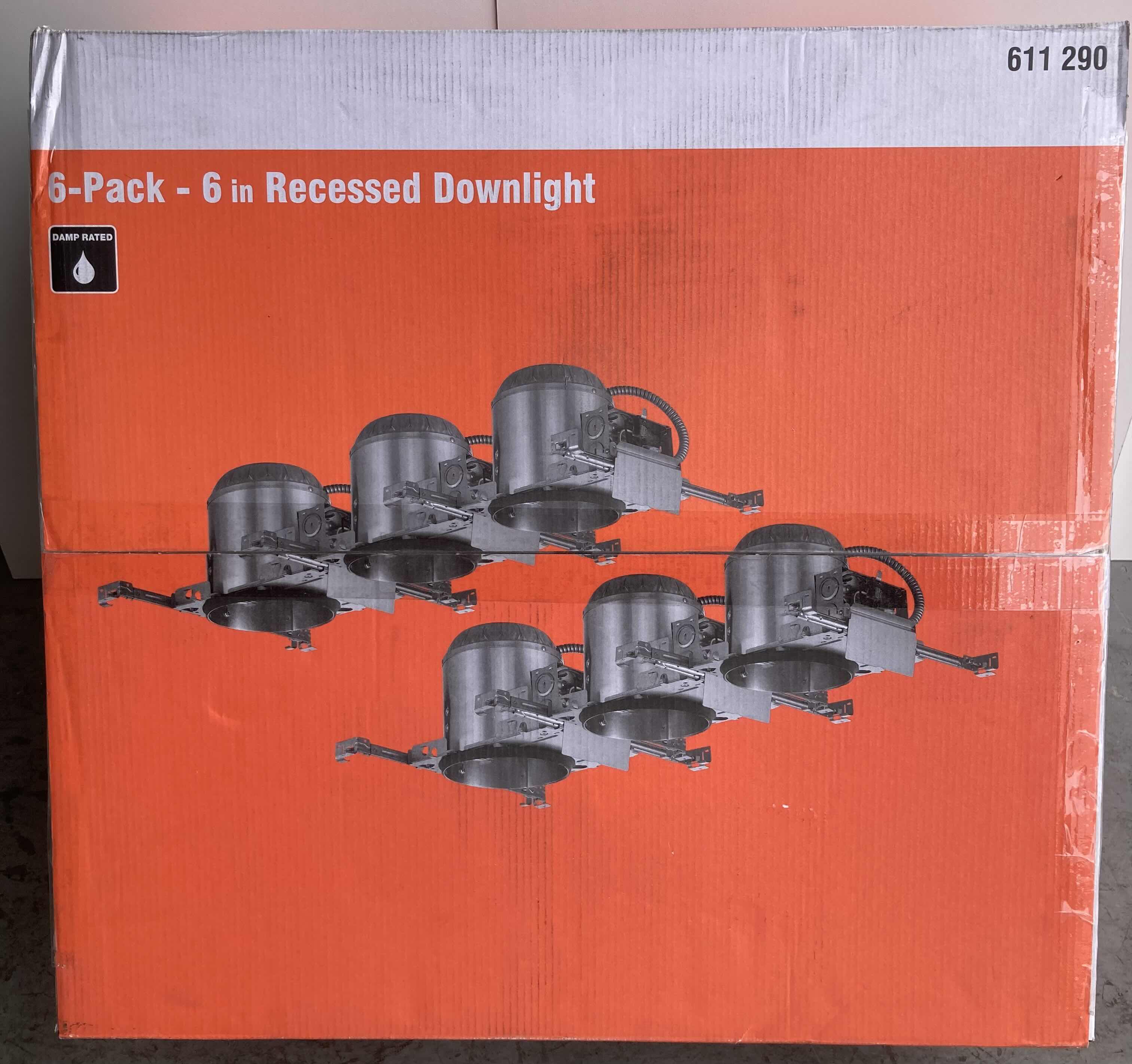 Photo 1 of AIRTIGHT 6” RECESSED DOWNLIGHT 6PACK MODEL 611290