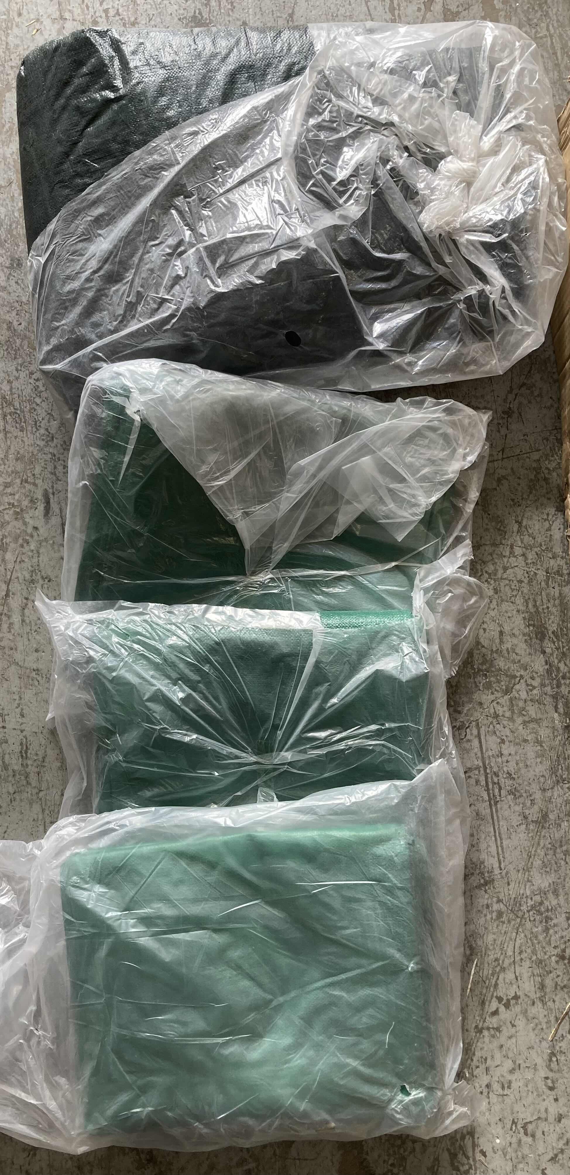 Photo 1 of LARGE GREEN TARP TENT/GOZEBO W STEEL STANDS, BRACKETS & TIE DOWNS (BOX DIMENSIONS 39.5” X 24” H13”)