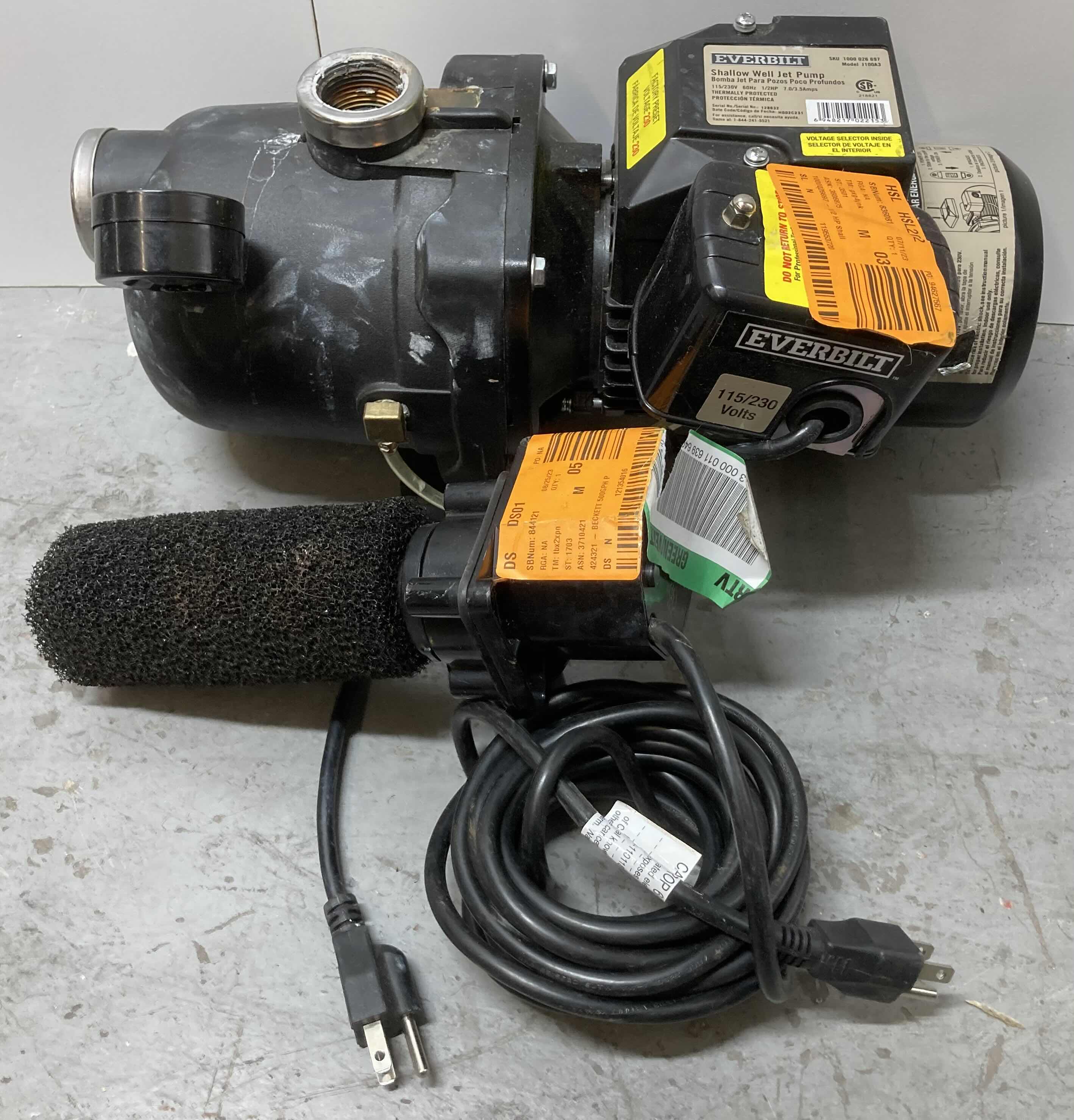 Photo 1 of EVERBUILT SHALLOW WELL JET PUMP MODEL J100A3