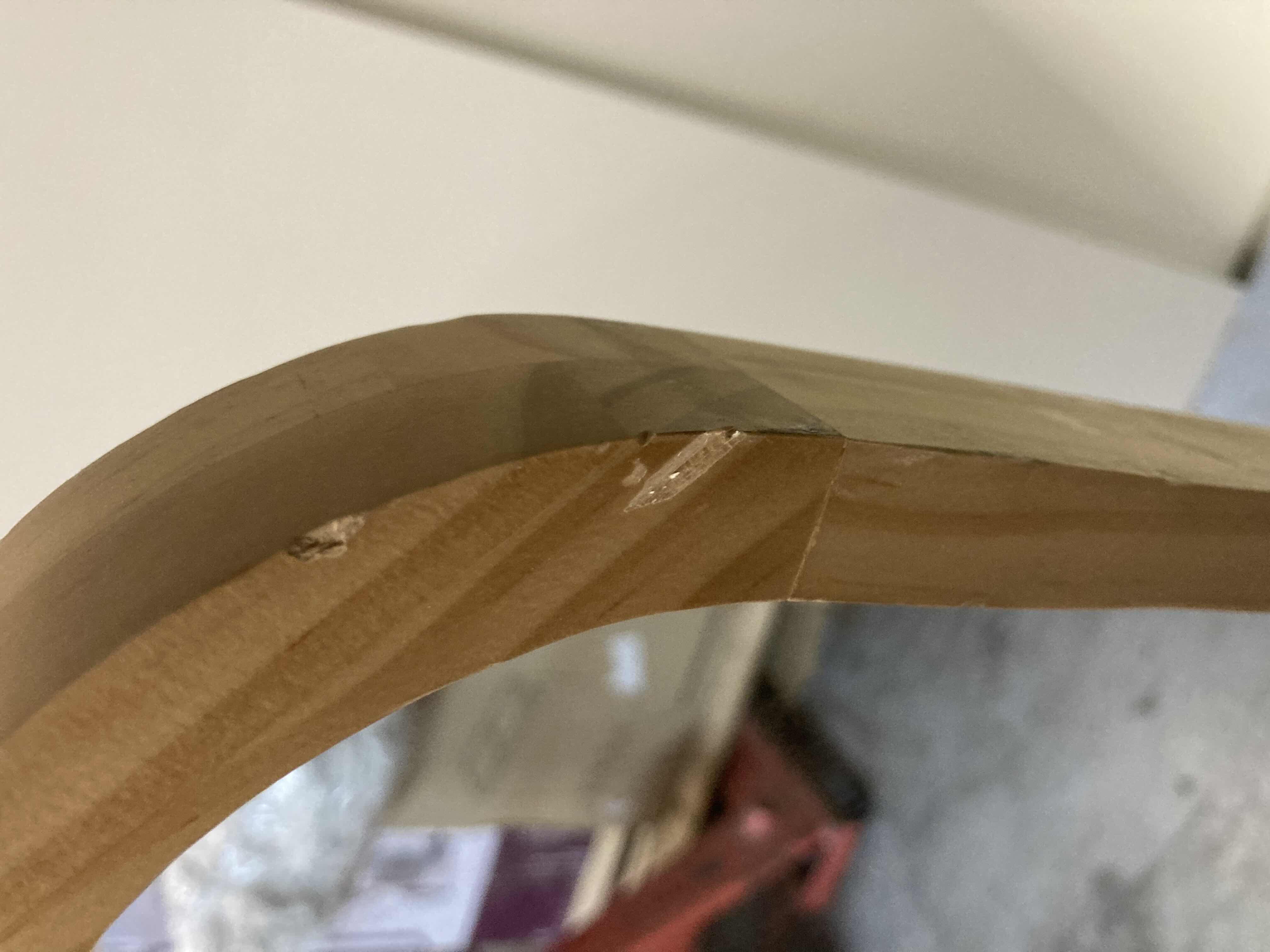 Photo 4 of SAM WEST WALL BEYOND NATURAL WOOD ROUNDED CORNER FRAMED MIRROR 30” X 42”