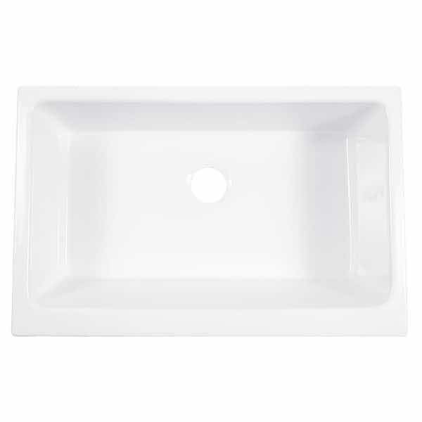 Photo 1 of $675.   NEW SINKOLOGY 34” GRACE CRISP WHITE FINISH APRON FRONT UNDER-MOUNT SINGLE BOWL KITCHEN SINK 33.85” X 21.84” H9”