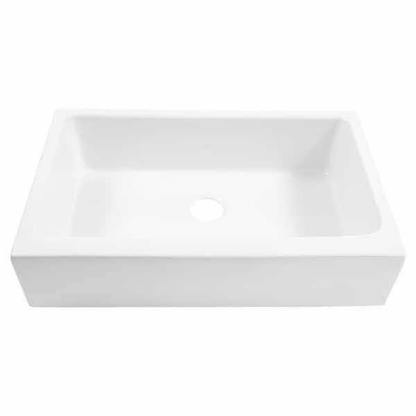 Photo 1 of $675.   NEW SINKOLOGY 34” GRACE CRISP WHITE FINISH APRON FRONT UNDER-MOUNT SINGLE BOWL KITCHEN SINK 33.85” X 21.84” H9”