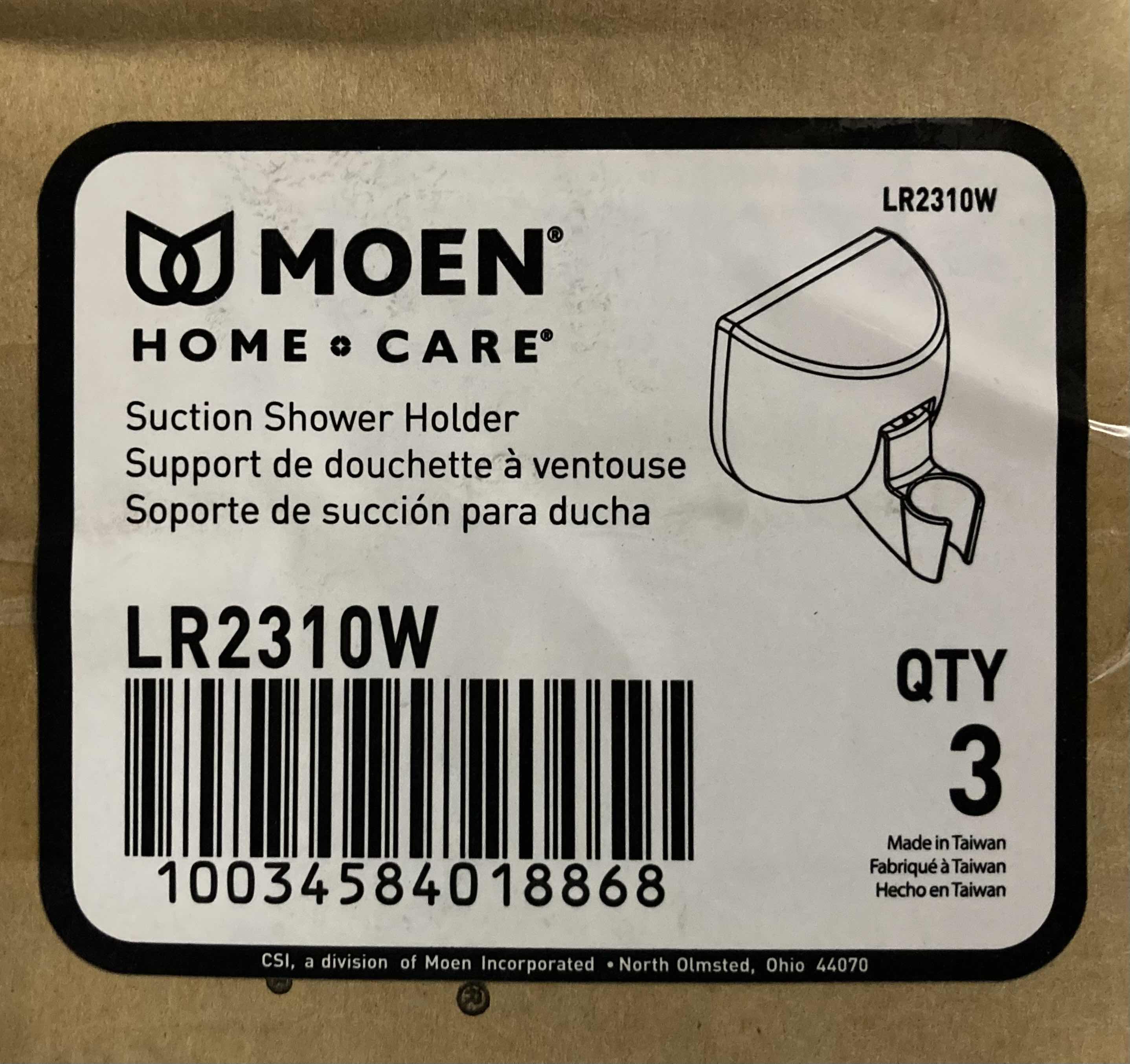 Photo 1 of NEW MOEN WHITE PLASTIC SUCTION SHOWER HEAD HOLDER 3PACK MODEL LR2310W