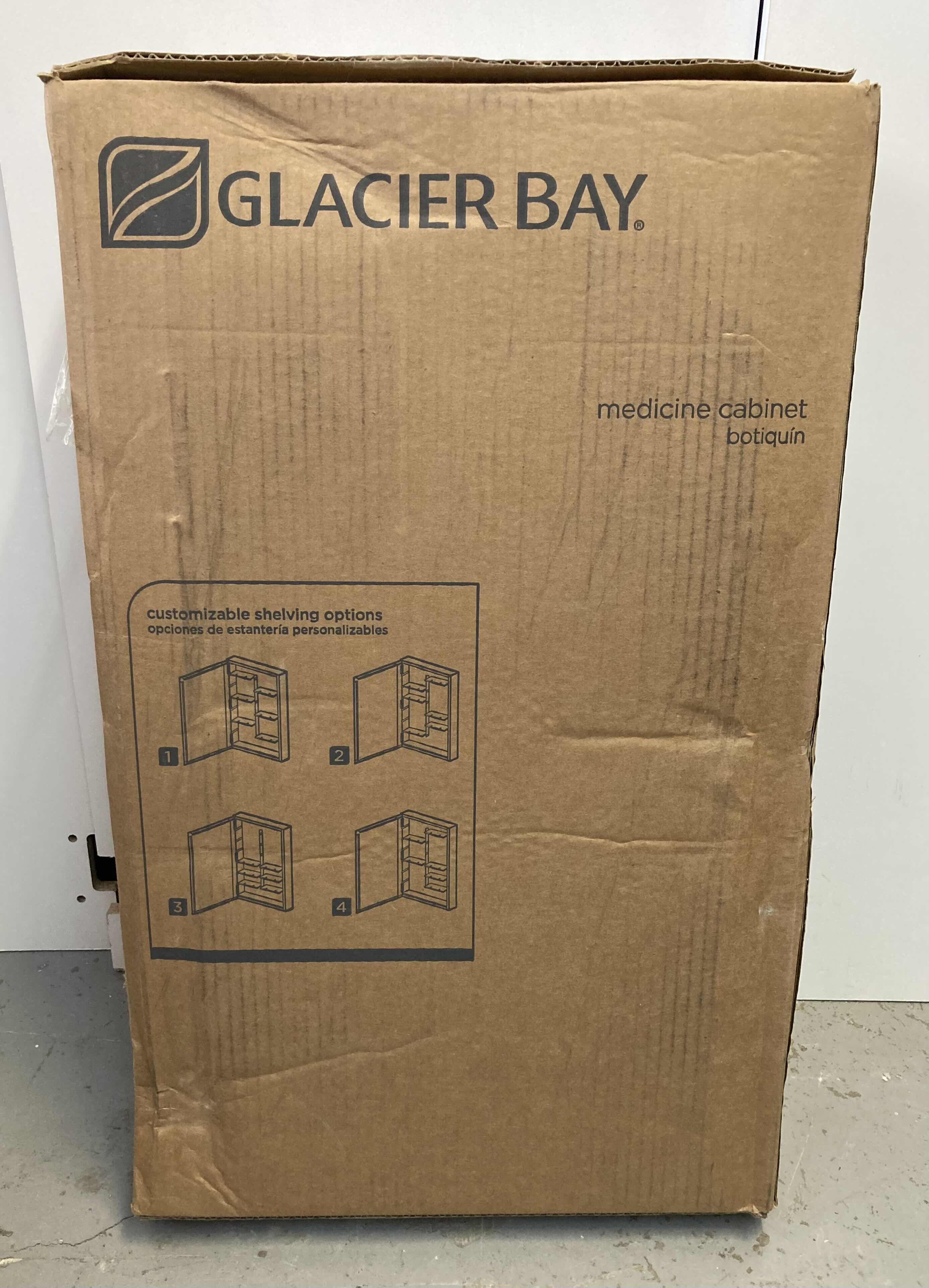 Photo 3 of GLACIER BAY SPACECAB RECTANGULAR FRAMELESS MEDICINE CABINET W POLISHED EDGE MIRROR & 6 SHELVES 16” X 3.5” H26”