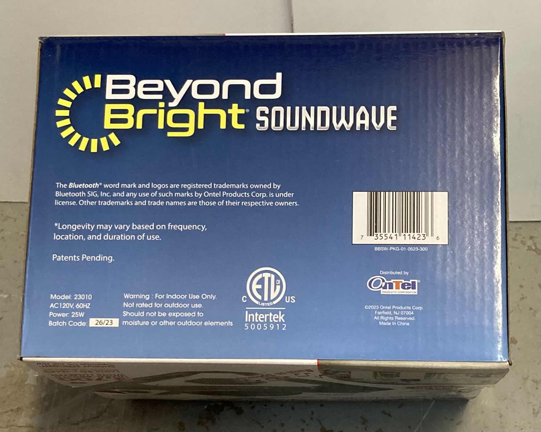 Photo 1 of BEYOND BRIGHT SOUNDWAVE 25-WATT LED LAMP 3,700 LUMENS W BUILT IN BLUETOOTH