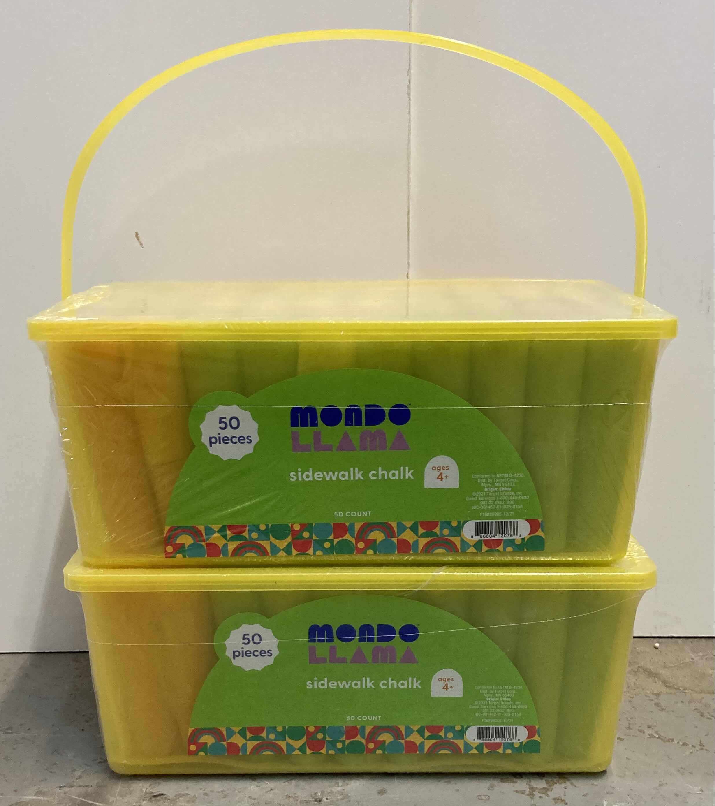 Photo 1 of NEW MONDO LLAMA 50 PIECE WASHABLE SIDEWALK CHALK SET FOR KIDS 2PACK 