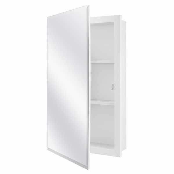 Photo 1 of GLACIER BAY RECTANGULAR WOOD COMPOSITE MEDICINE CABINET W MIRROR MODEL 45406C 16” X 4.5” H26”