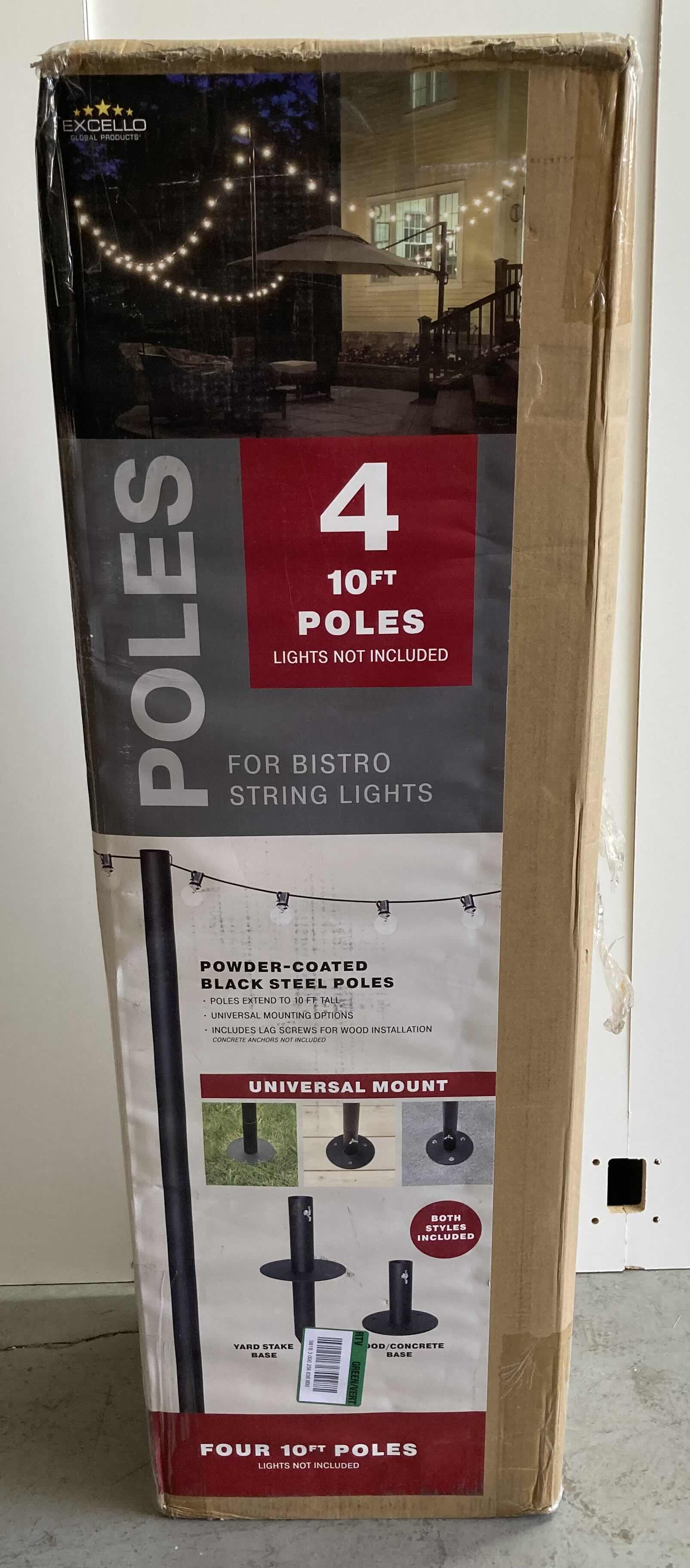 Photo 1 of EXCELLO GLOBAL PRODUCTS 4 STRING LIGHT POLES MODEL EGP-HD-0361 10’