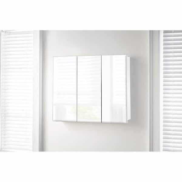 Photo 1 of GLACIER BAY 36” BEVELED TRI-VIEW FRAMELESS SURFACE MOUNT MEDICINE CABINET MODEL 45401