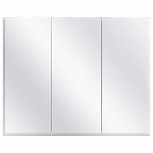 Photo 1 of GLACIER BAY 36” BEVELED TRI-VIEW FRAMELESS SURFACE MOUNT MEDICINE CABINET MODEL 45401