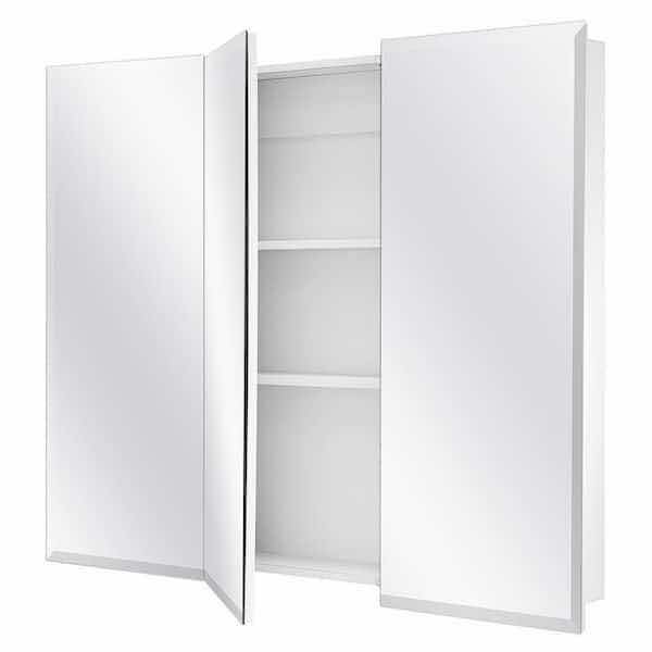 Photo 1 of GLACIER BAY 36” BEVELED TRI-VIEW FRAMELESS SURFACE MOUNT MEDICINE CABINET MODEL 45401