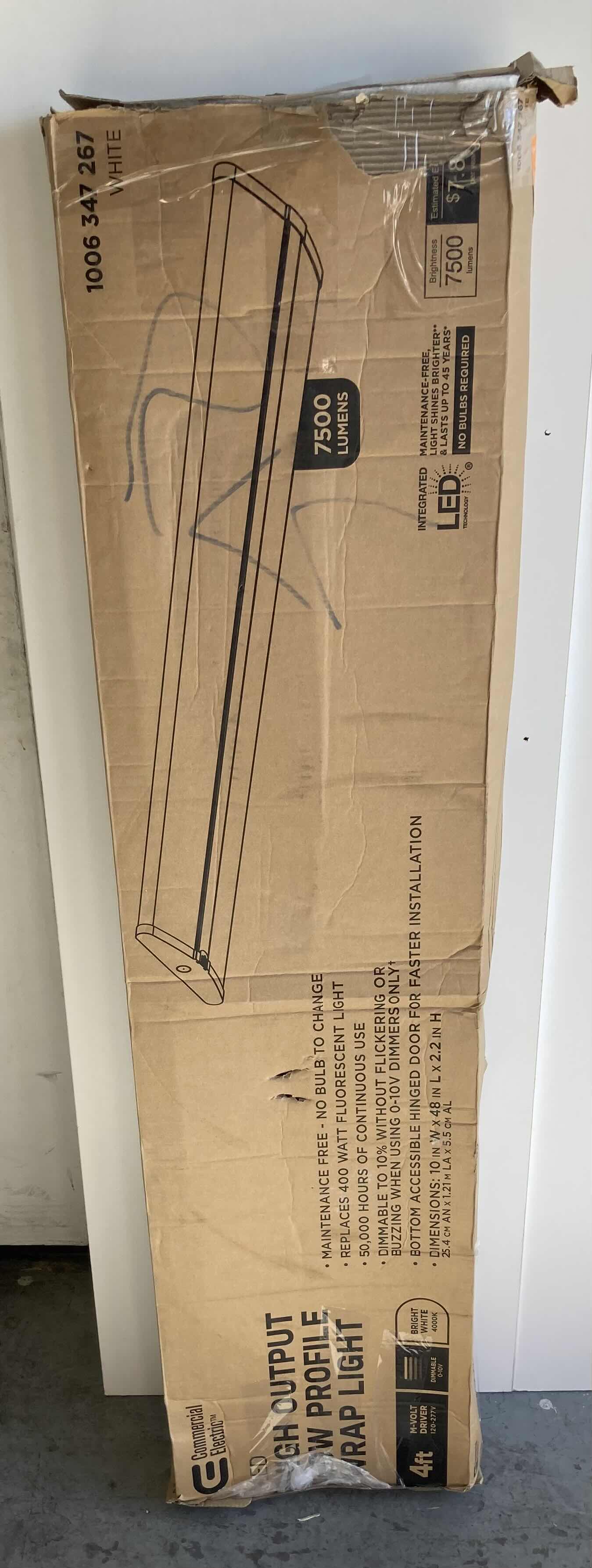 Photo 1 of COMMERCIAL ELECTRIC 4’ BRIGHT WHITE LED WRAP GARAGE/OFFICE LIGHT