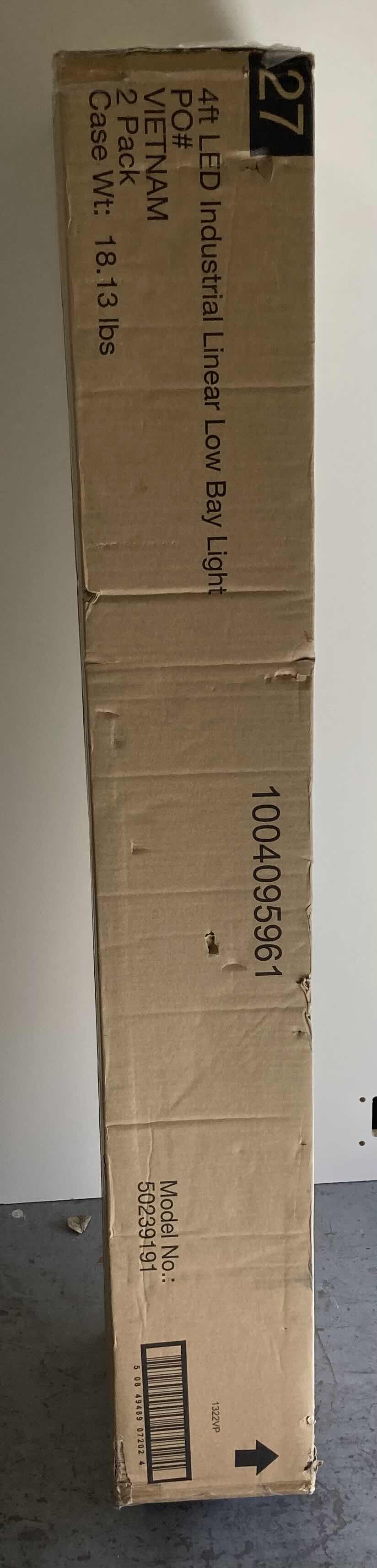 Photo 1 of COMMERCIAL ELECTRIC LOW BAY WHITE FINISH LED WAREHOUSE LIGHT 5000K 2 PACK MODEL 50239161-2PK