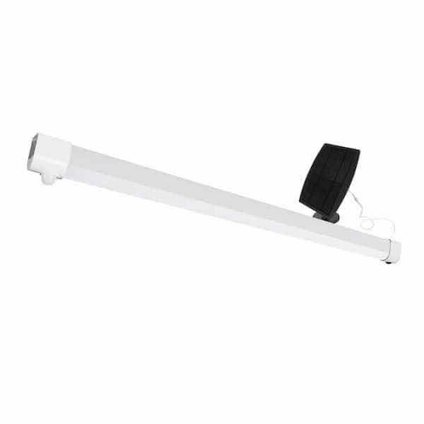 Photo 1 of COMMERCIAL ELECTRIC 3’ WHITE LED MOTION SENSOR SHOP LIGHT W SOLAR PANEL 1007155949