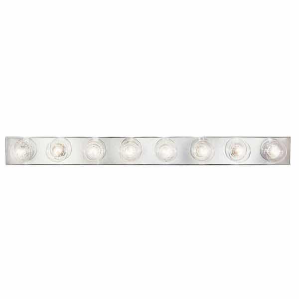 Photo 1 of PROGRESS LIGHTING BROADWAY COLLECTION POLISHED CROME 8 LIGHT BATH VANITY LIGHT 48” 1000911960