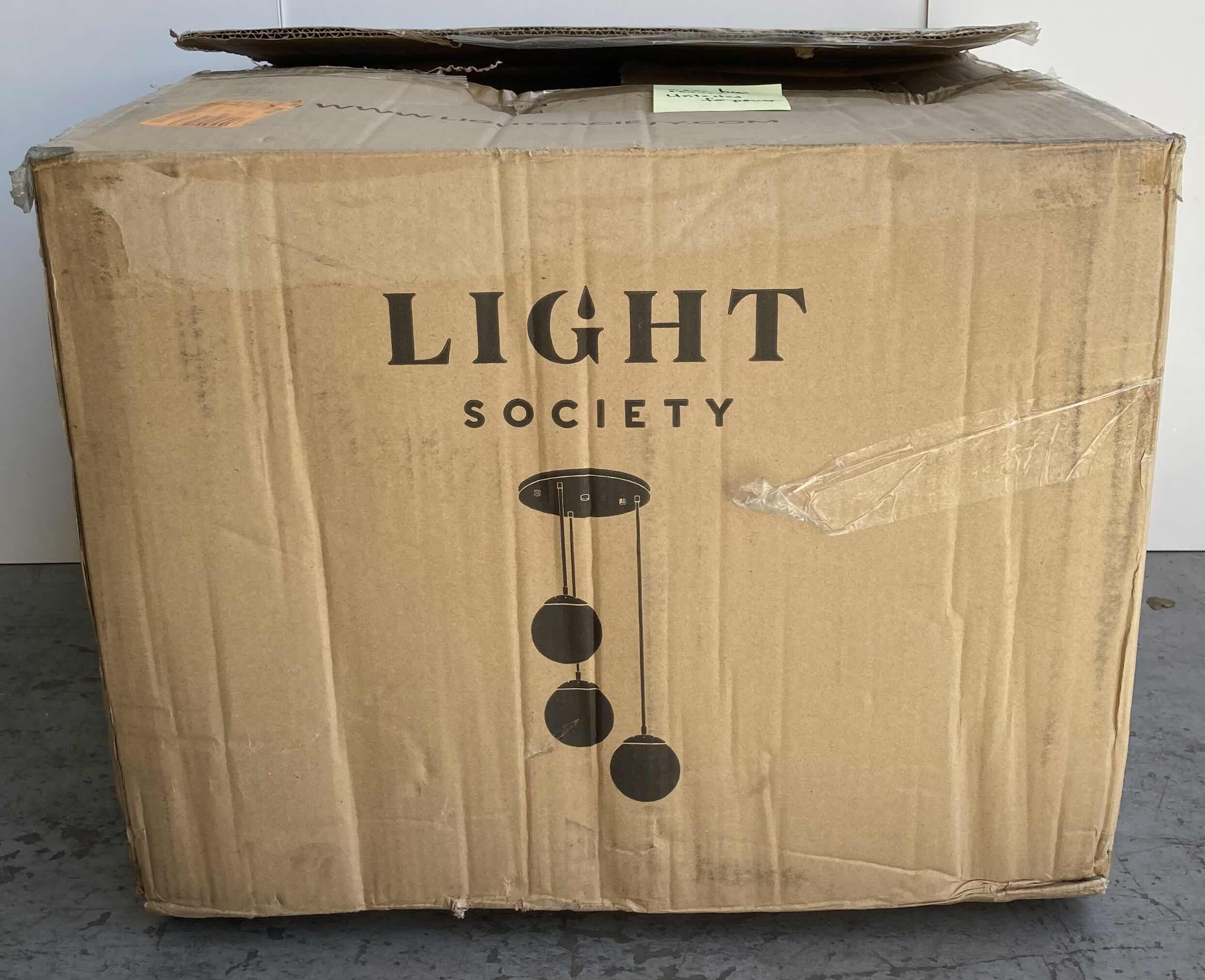 Photo 1 of LIGHT SOCIETY ZENO GLOBE BRASS PENDANT 3 LIGHT WHITE GLASS SHADE LIGHT FIXTURE 1004804941