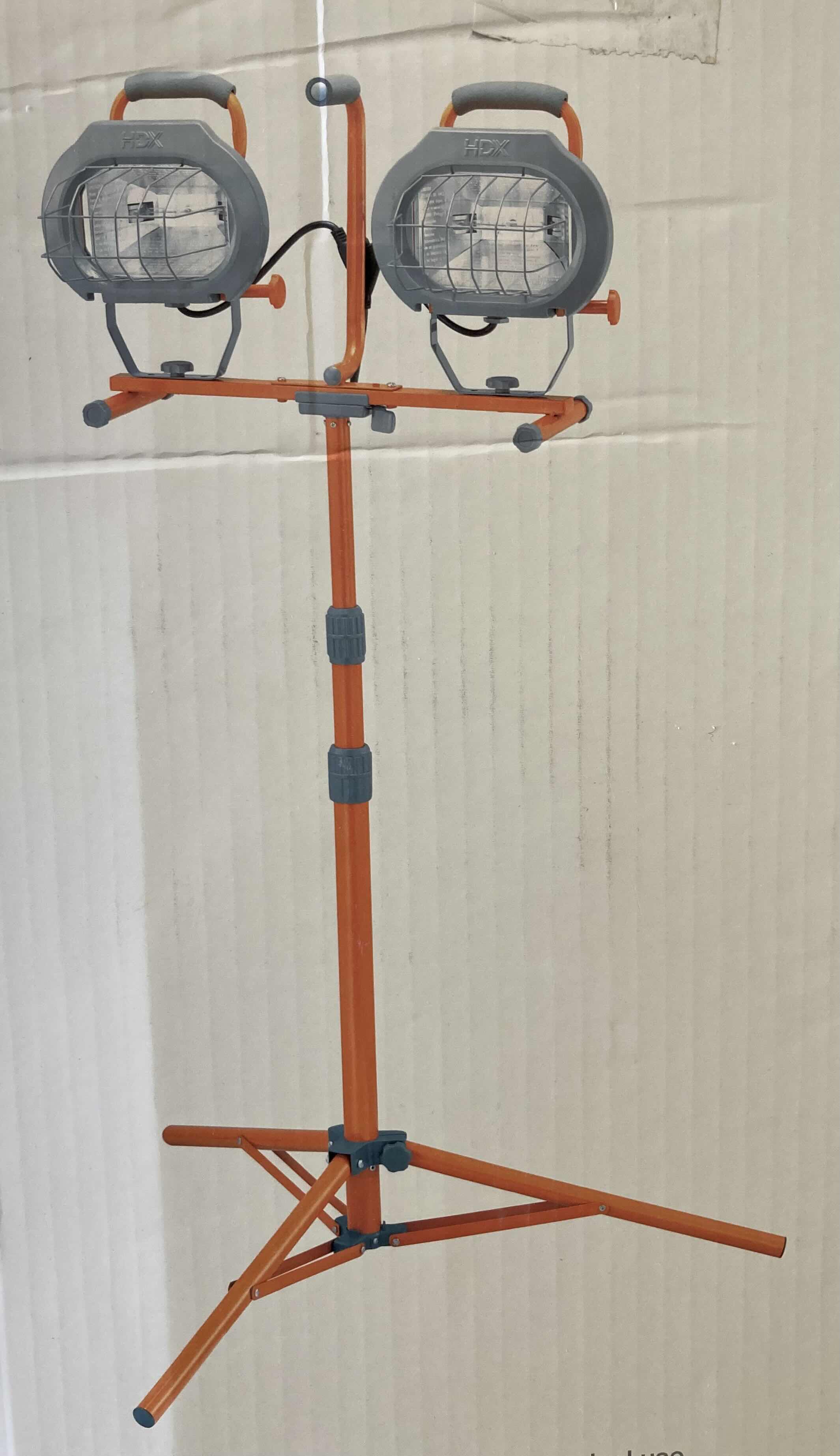 Photo 1 of HDX 1200 WATT HALOGEN WORK LIGHTS W TRIPOD (STAND ONLY)