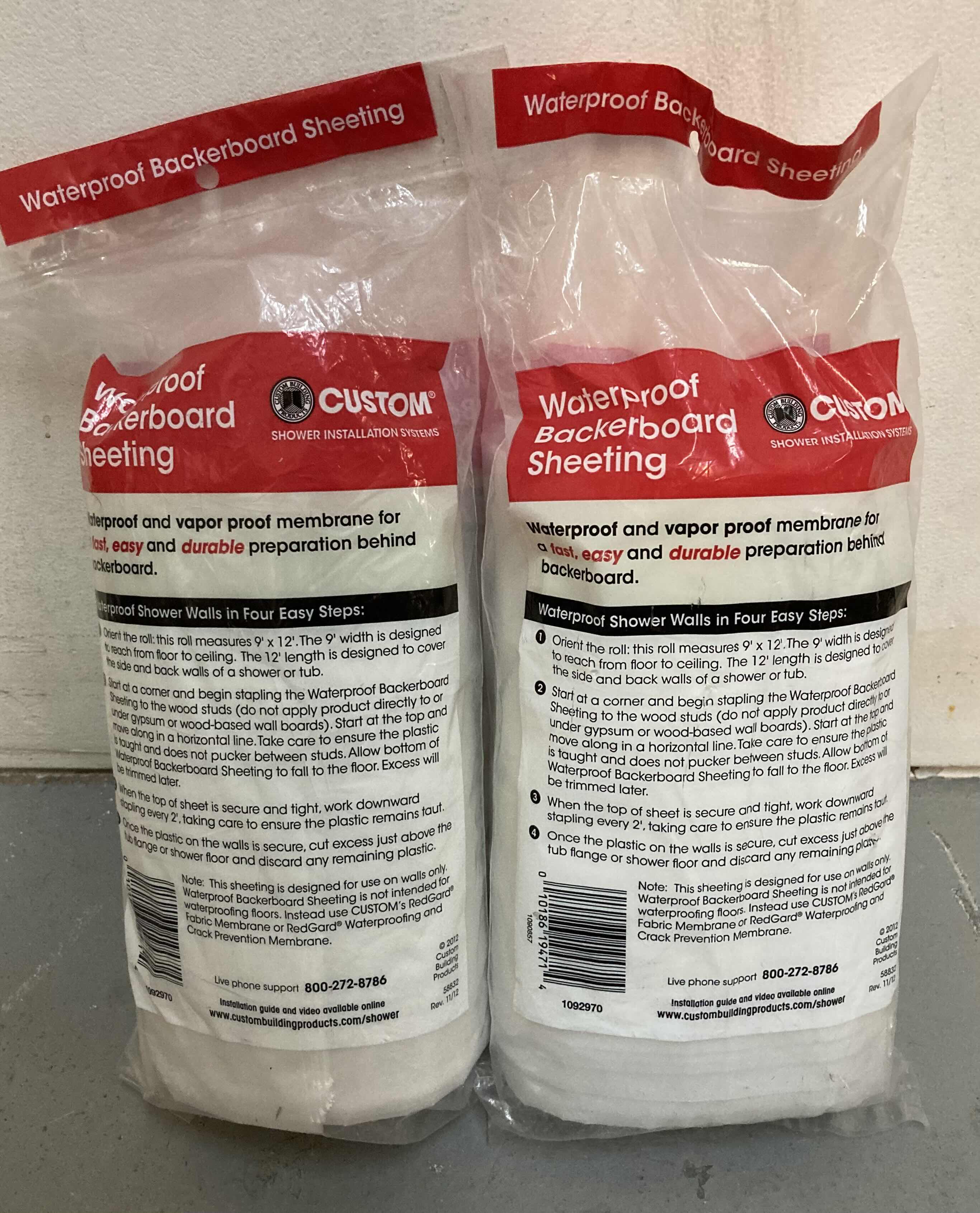 Photo 1 of CUSTOM WATERPROOF VAPOR PROOF BACKERBOARD SHOWER WALL SHEETING (SET OF 2) 9’ X 12’