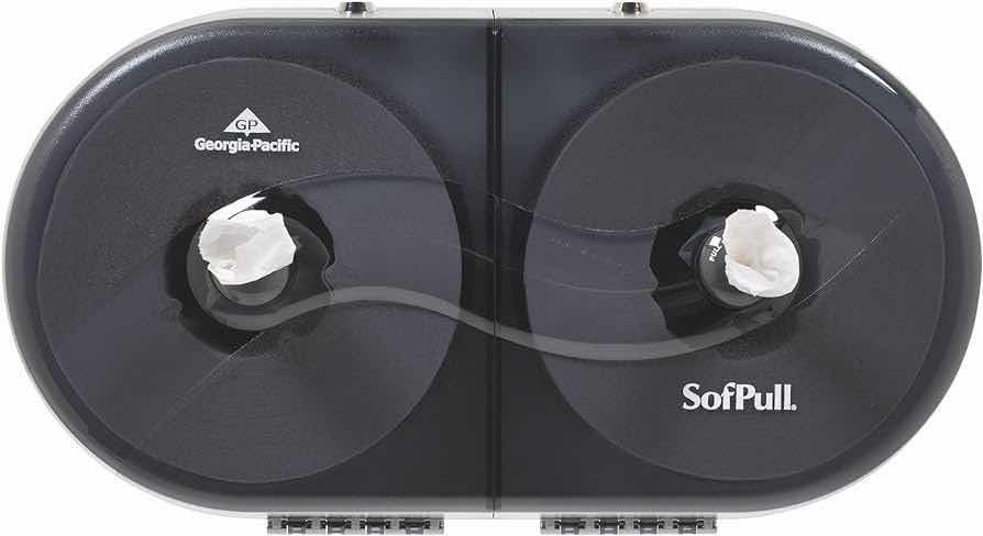 Photo 1 of GEORGIA PACIFIC SOFTPULL CENTERPULL SIDE BY SIDE TOILET PAPER DISPENSER 20.12” X 7” H10.75”