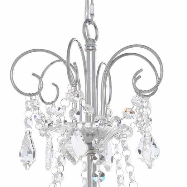 Photo 1 of HOME DECORATORS COLLECTION CANTERBURY PARK CHROME FINISH 6 LIGHT CHANDELIER W CRYSTAL ACCENTS MODEL 29360-HBU