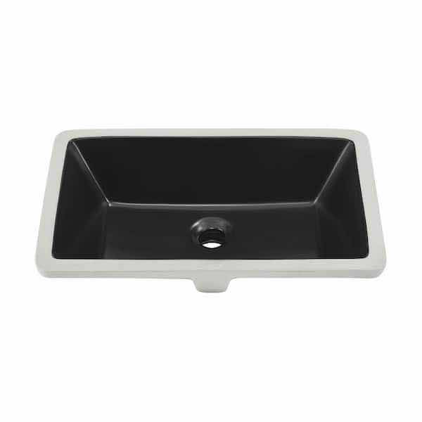Photo 1 of SWISS MADISON 21” VOLTAIRE MATTE BLACK RECTANGLE UNDERMOUNT BATHROOM SINK MODEL SM-UM625MB 22.3” X 13.19” H7.69”